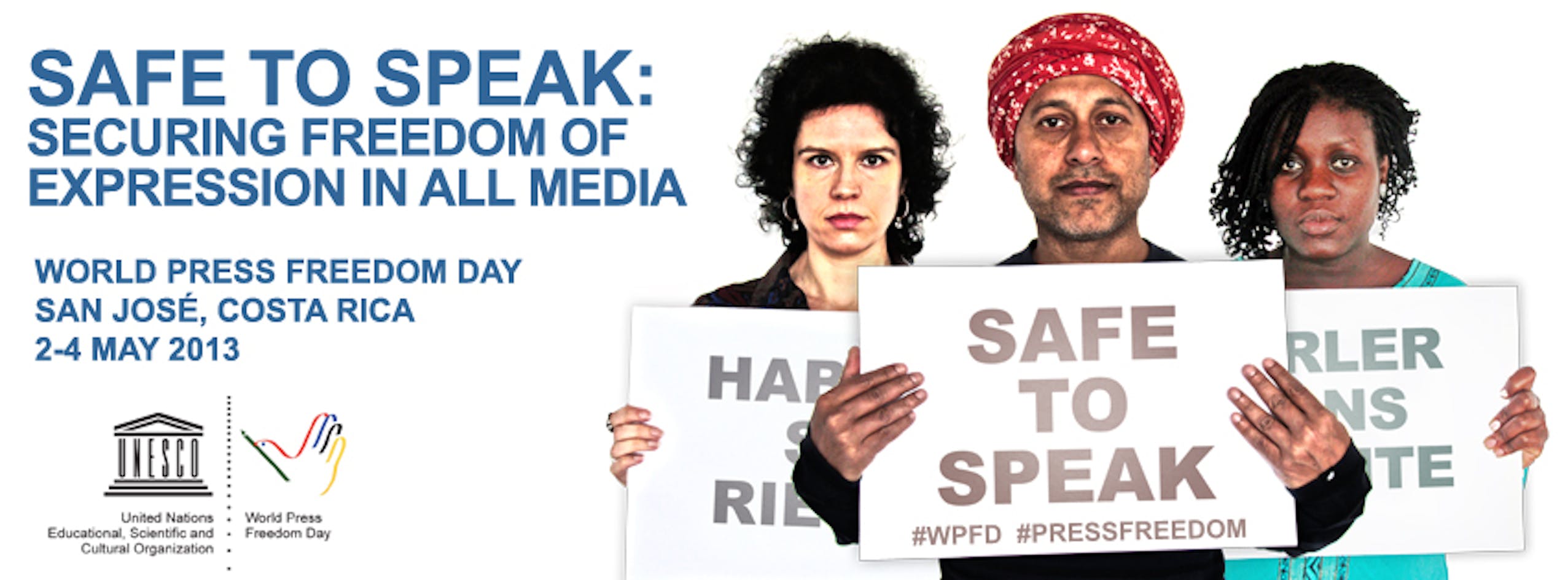 Il logo del World Press Freedom Day 2013