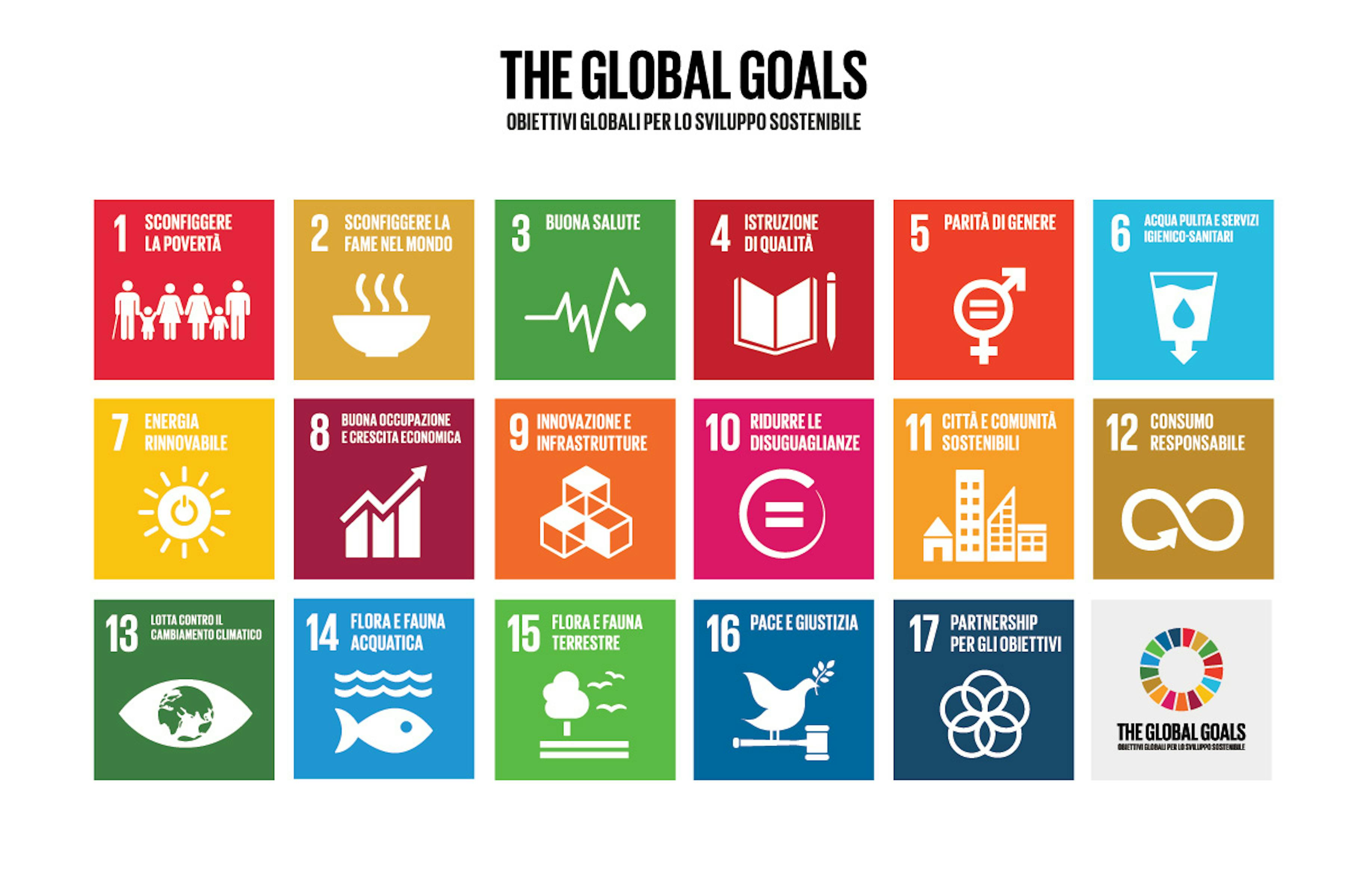 I 17 Obiettivi di Sviluppo Sostenibile (Sustainable Development Goals - SDG)