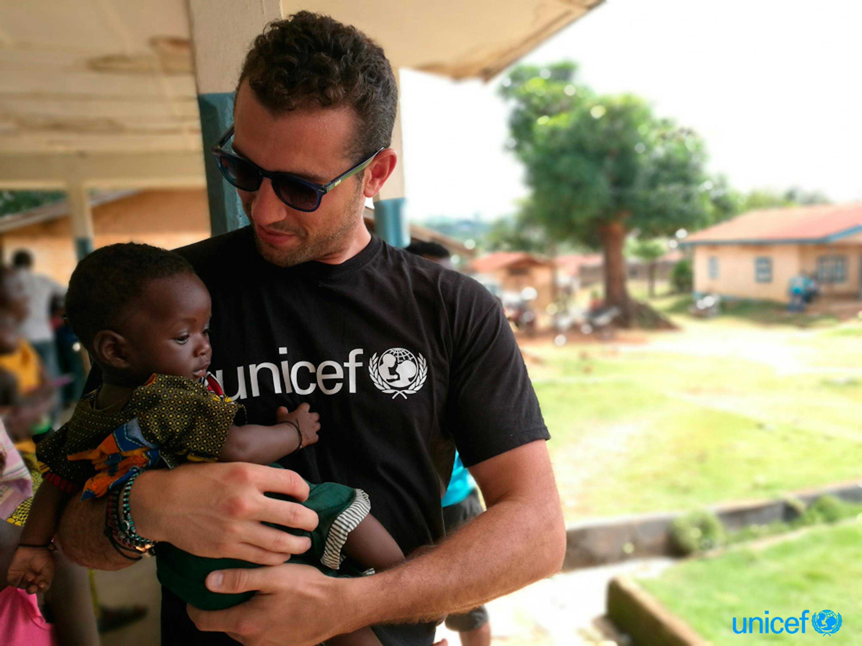 Tommaso Chiabra, autore di questo diario di viaggio, in un centro comunitario per l'infanzia coordinato dall'UNICEF - ©UNICEF Italia/2018/E. Della Croce