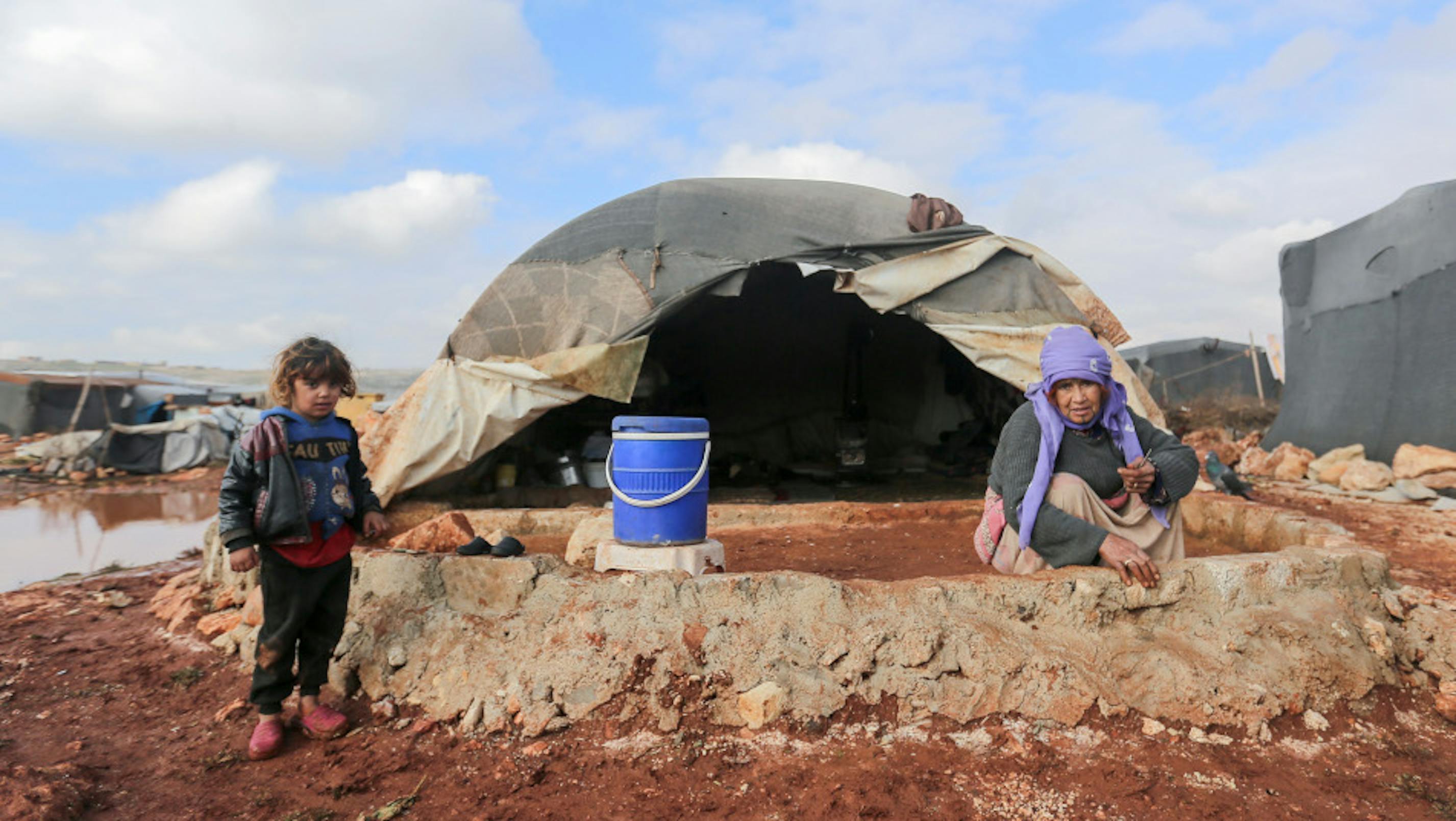 famiglia sirana, campo Idlib Kafr