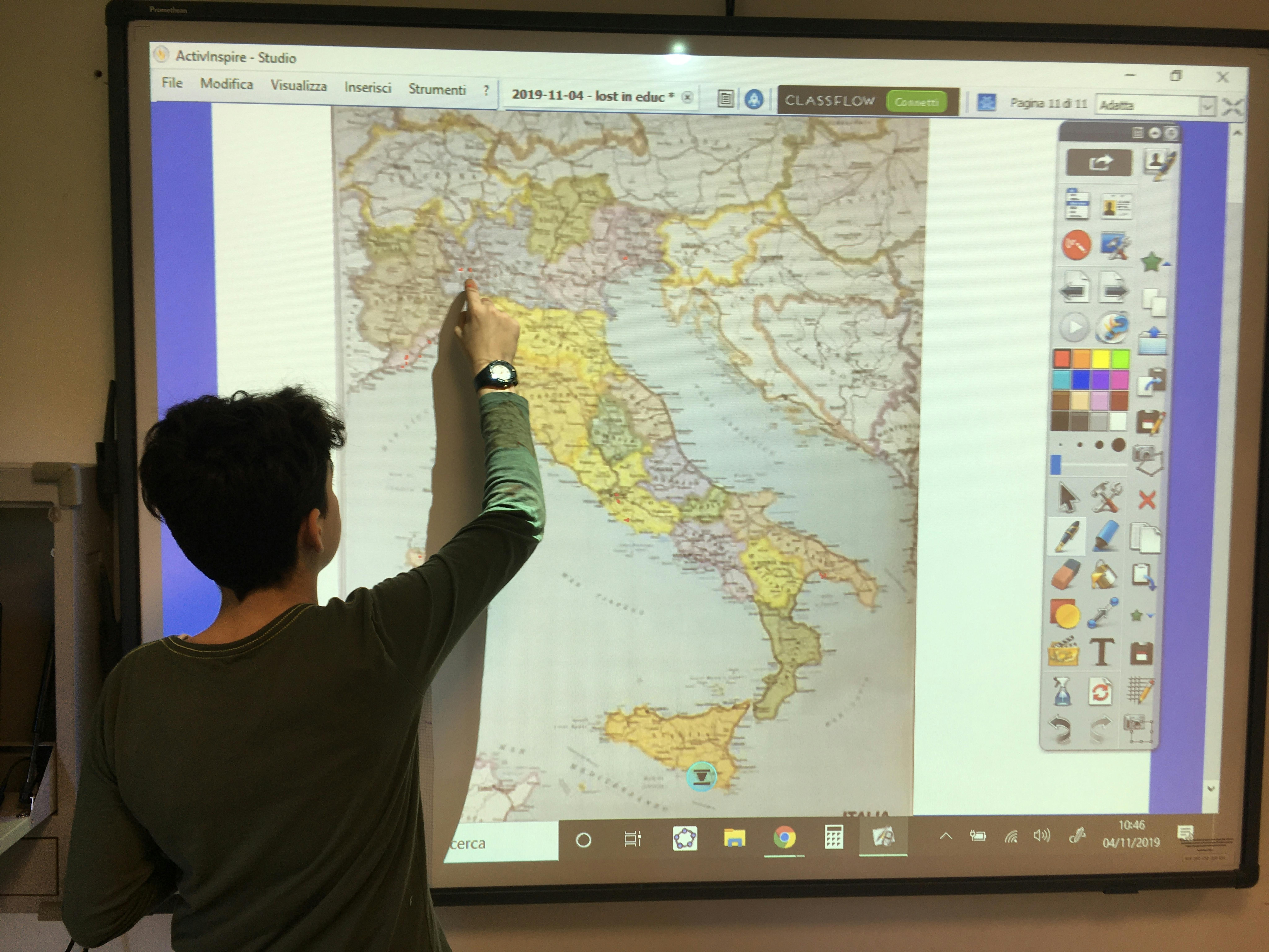 IS Ruffini-Aicardi, uno studente illustra l'attività di mappatura