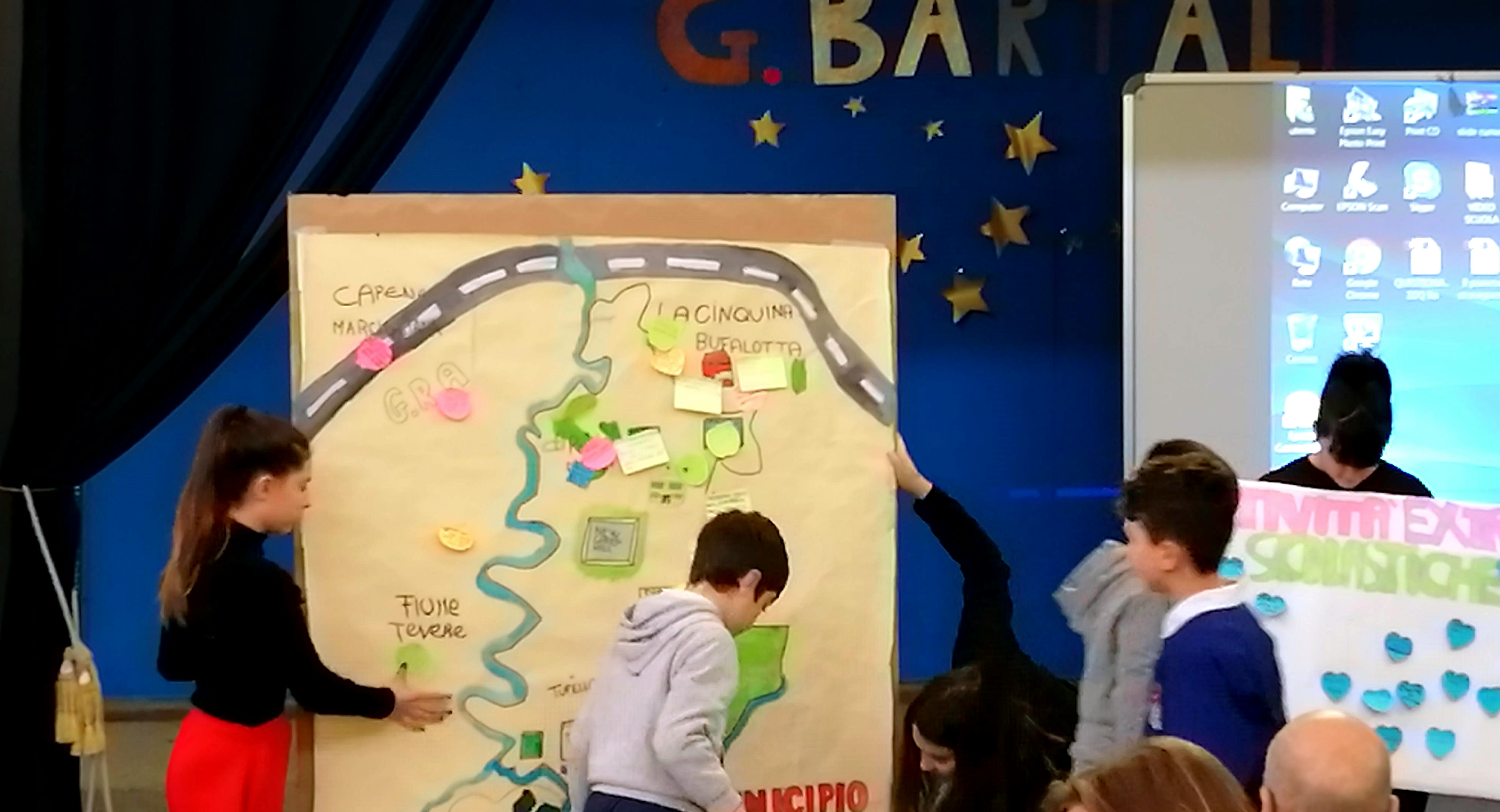 Mappa territoriali in una scuola di Roma