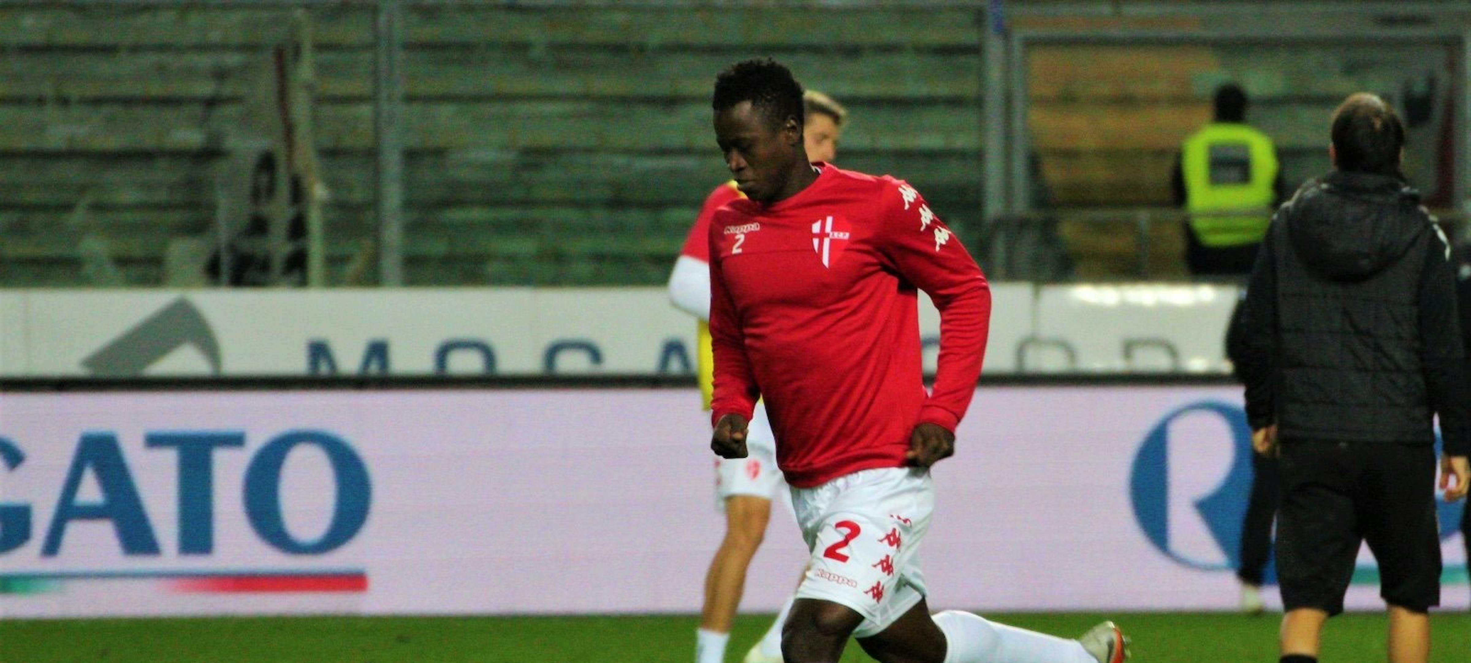 Cherif mentre gioca con la maglia del Padova