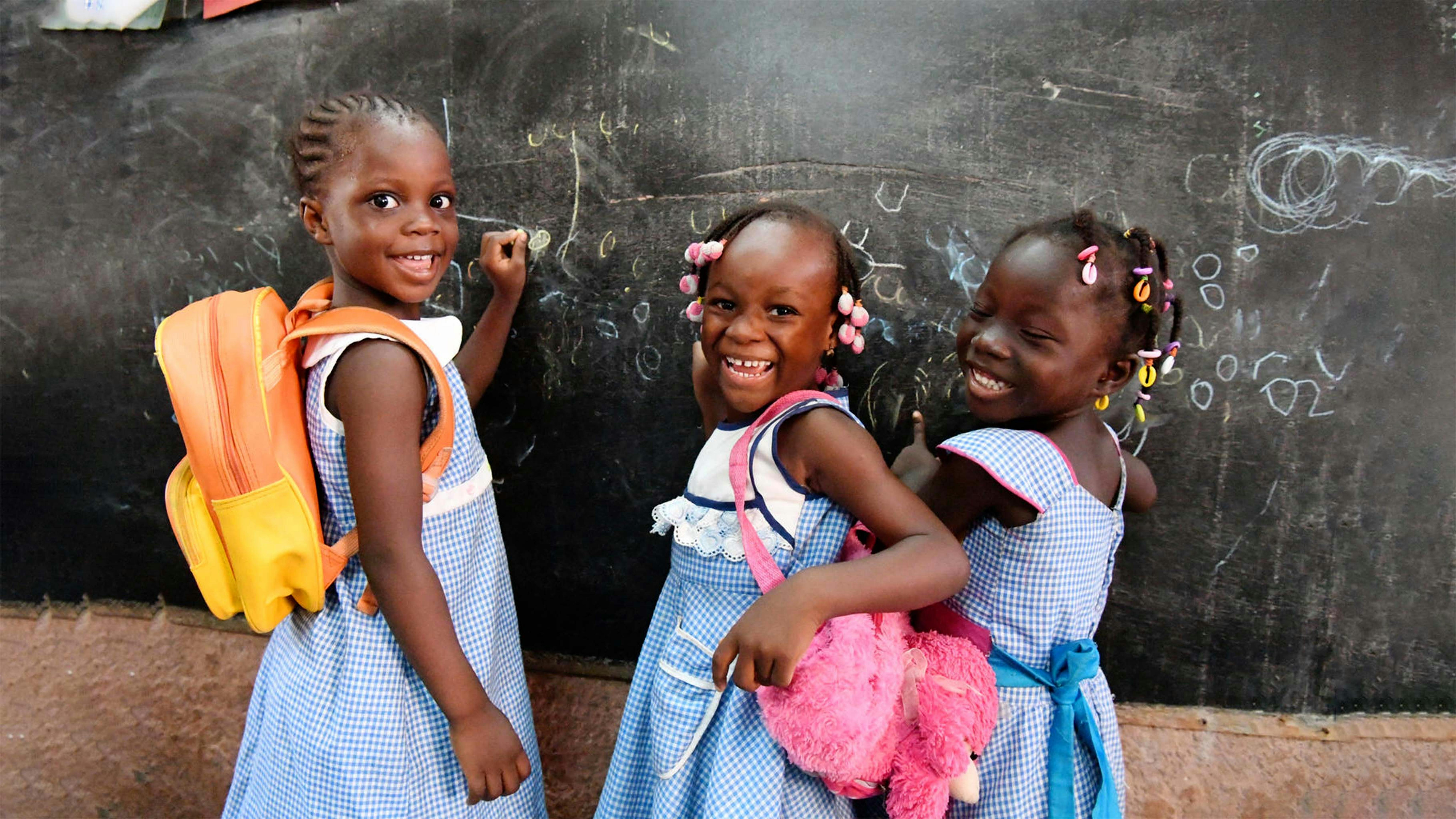 Costa d'Avorio - 67 / 5000 Risultati della traduzione Bambini in età prescolare a Gonzagueville.