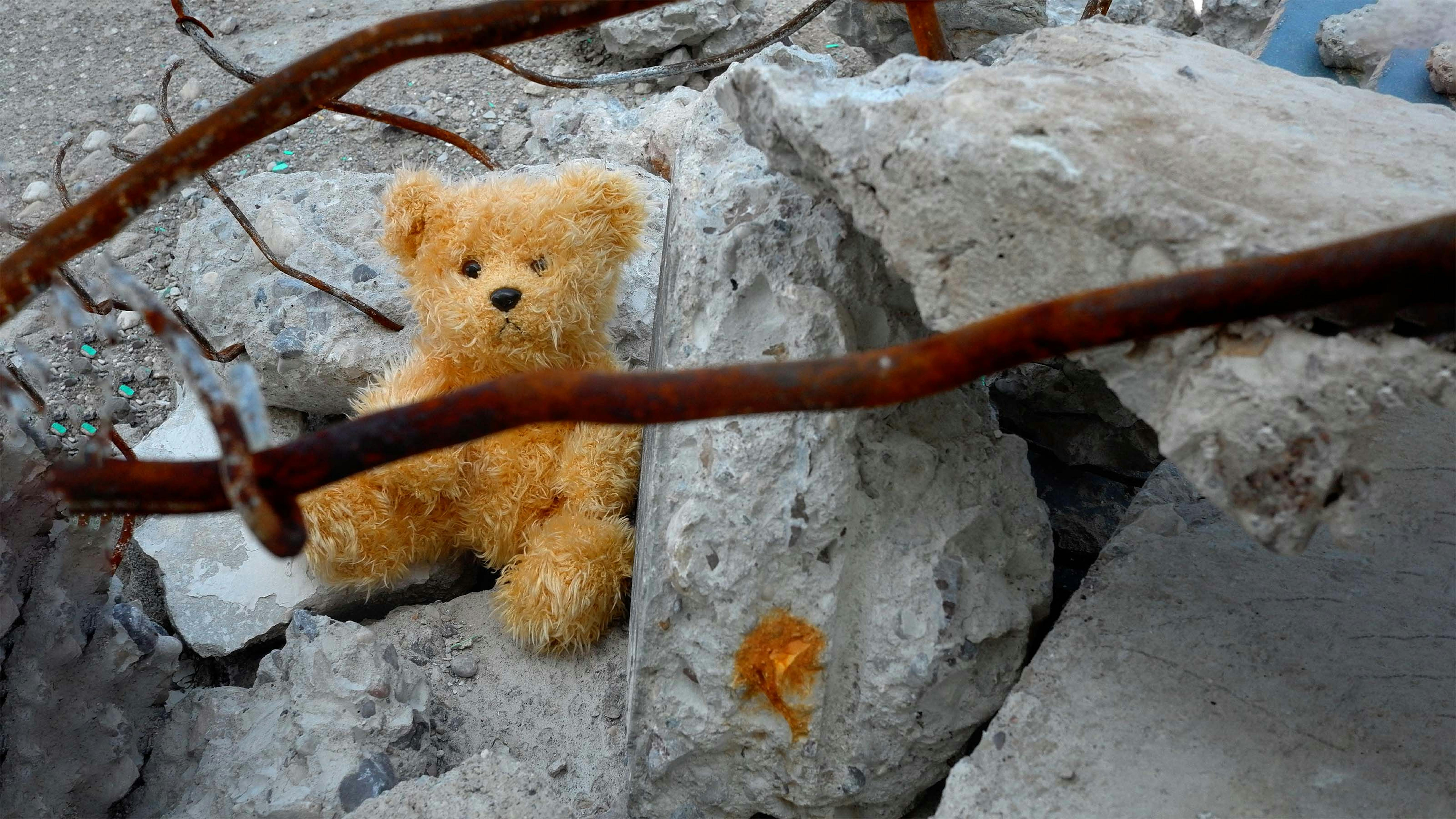 Haiti. un peluche tra i resti di un abitazione dopo il terremoto