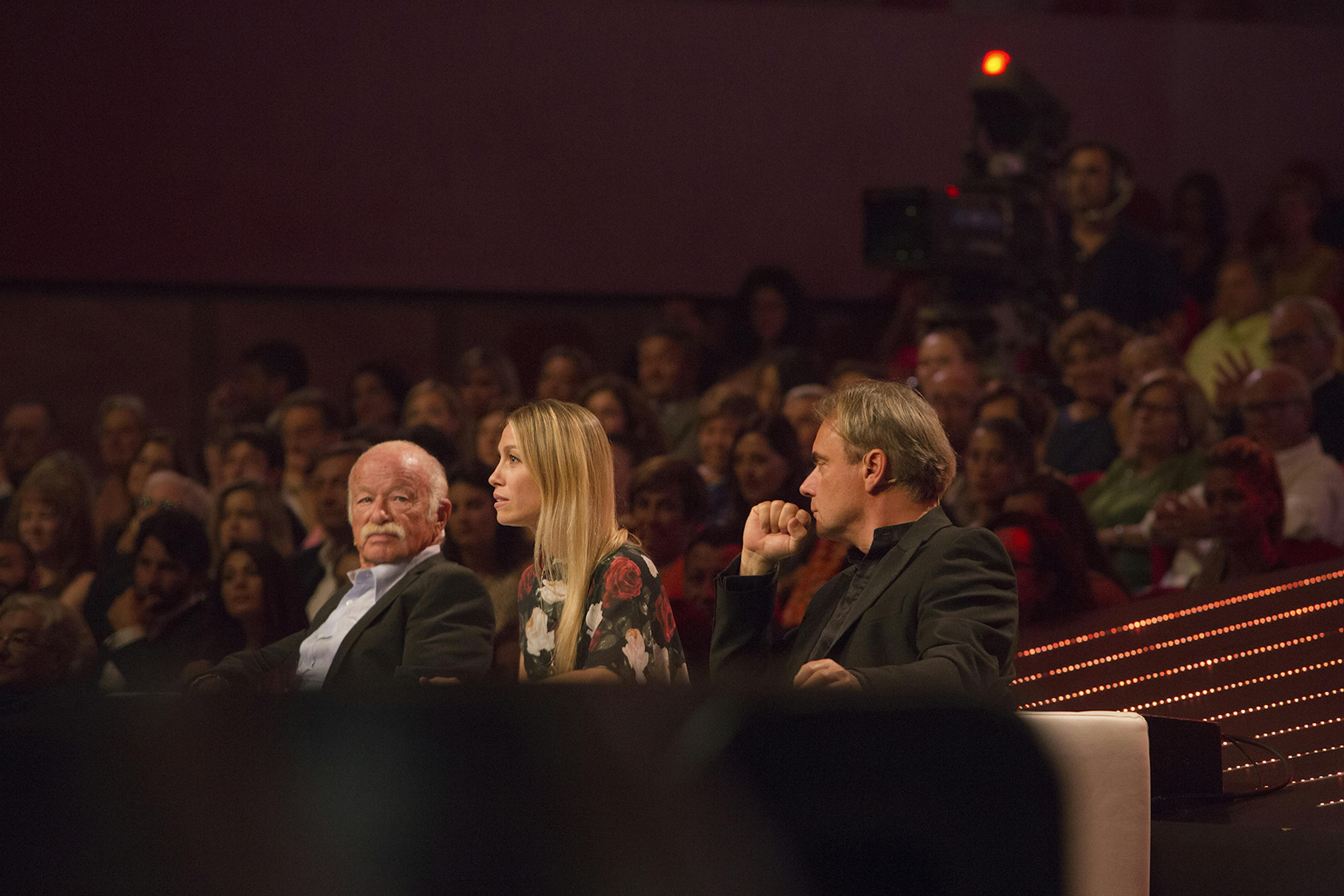 La giuria di Prodigi 2016: Gino Paoli, Eleonora Abbagnato e Andrea Griminelli.