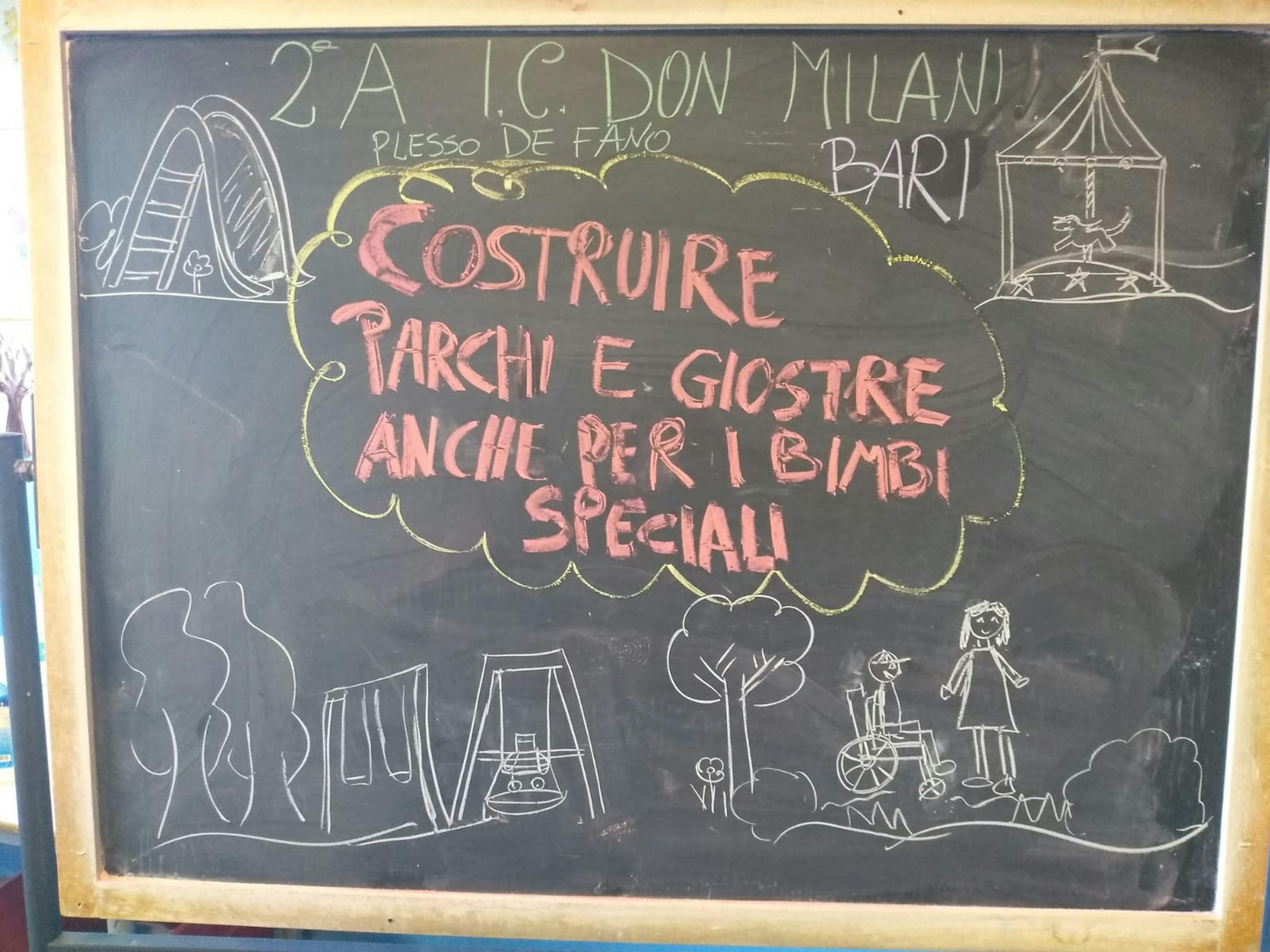 IC Don Lorenzo Milani, Bari - Costruire parchi e giostre anche per bambini speciali