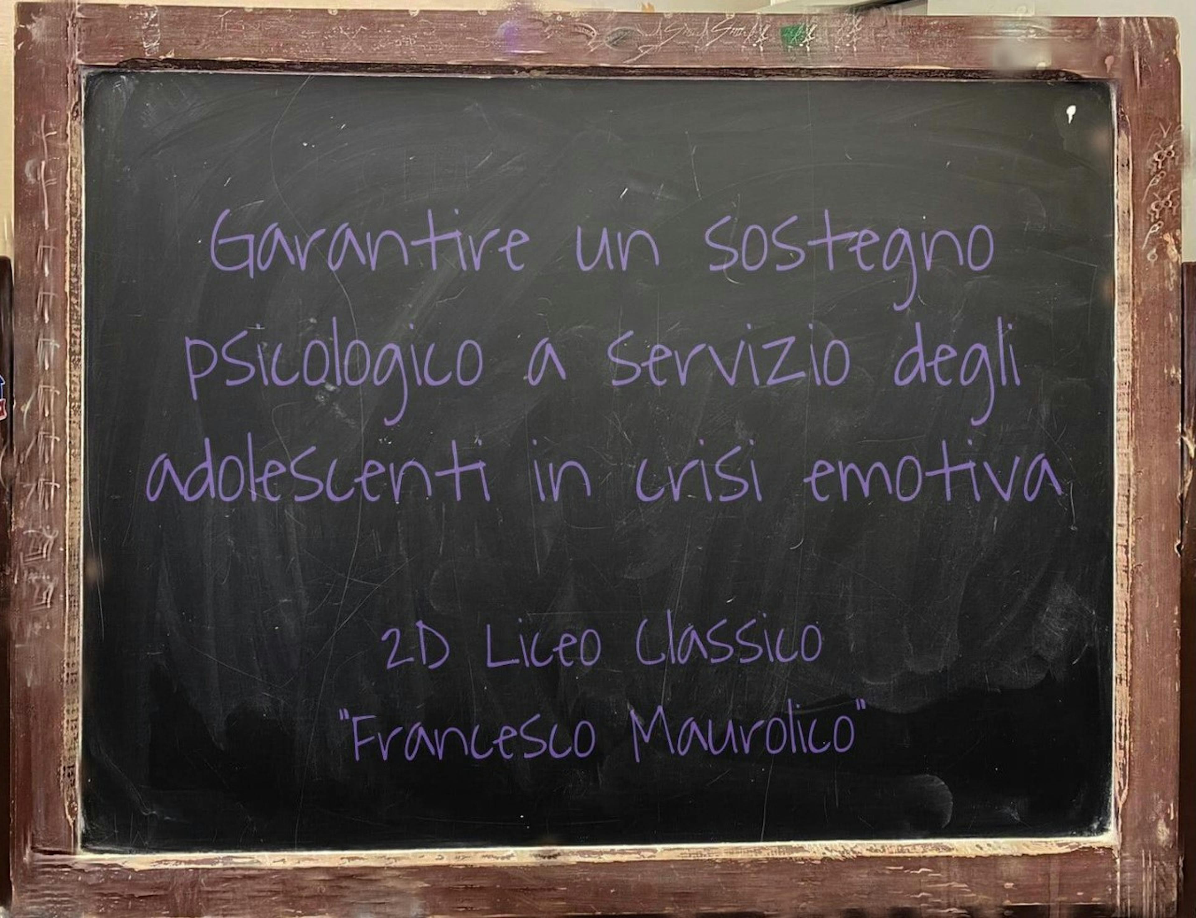 Liceo classico Francesco Maurolico - Sostegno psicologico