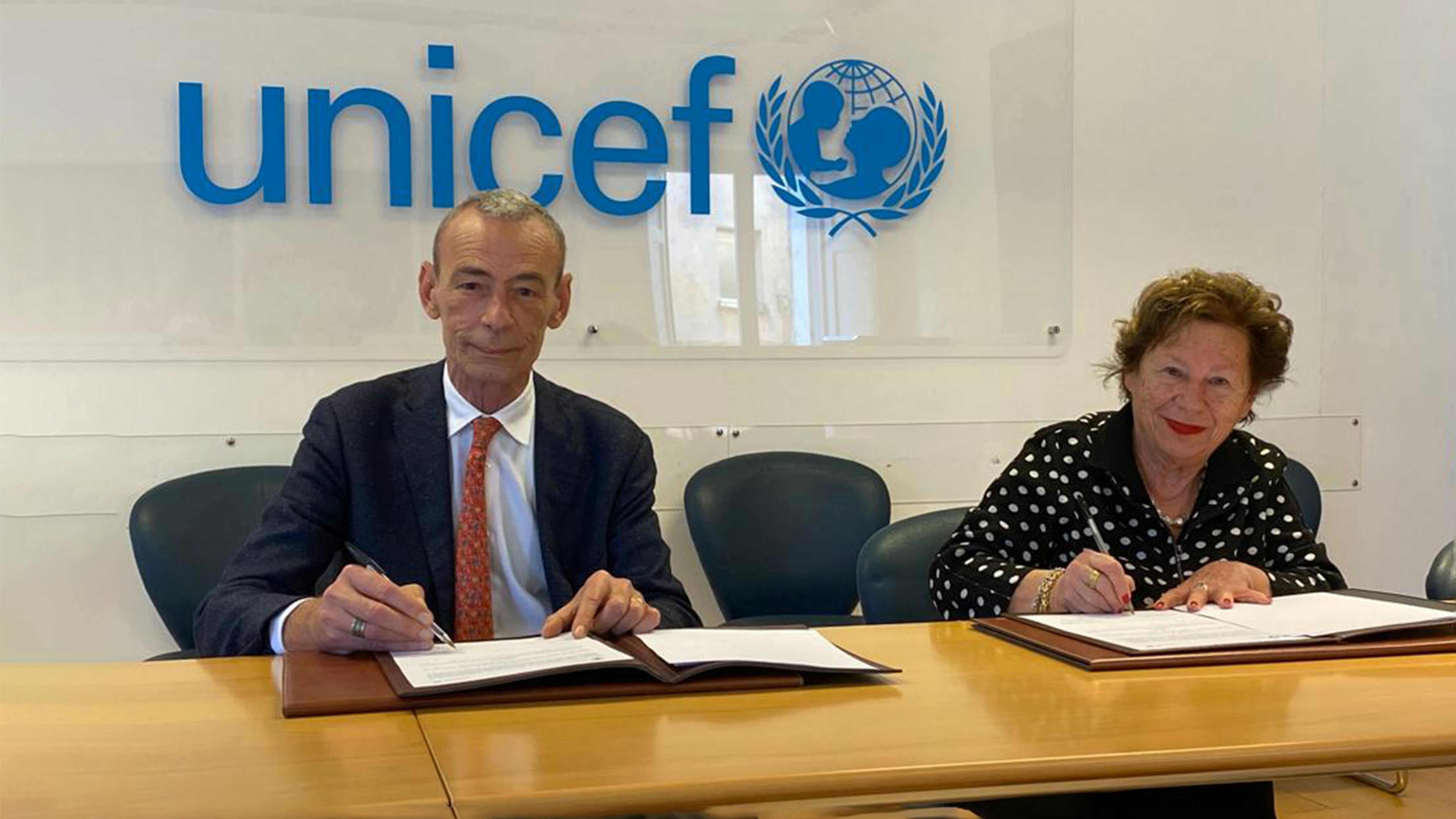 Roma, Carmela Pace, presidente dell'UNICEF Italia e il Segretario Generale del Siracusa International Institute for Criminal Justice and Human Rights, Ezechia Paolo Reale