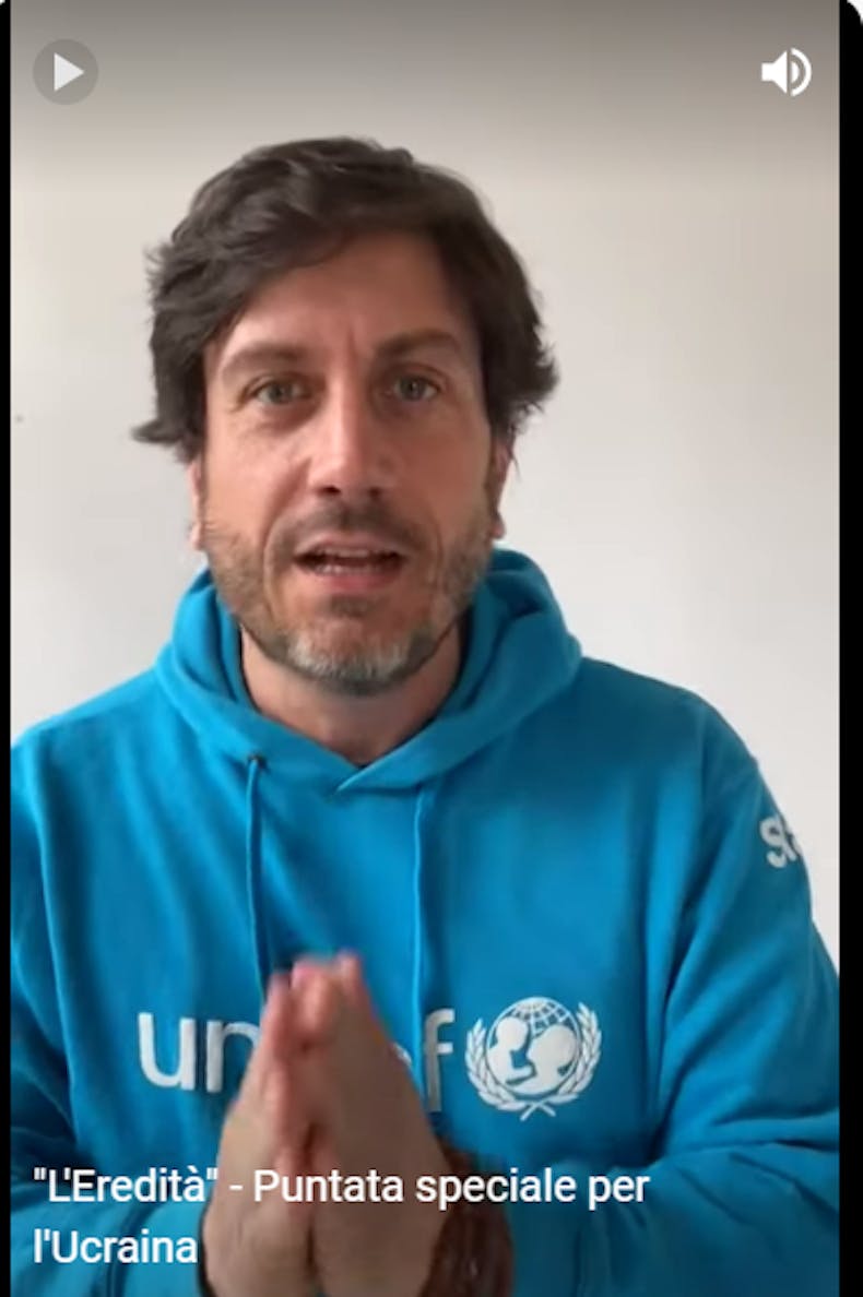Andrea Iacomini, portavoce UNICEF Italia, a L'Eredità