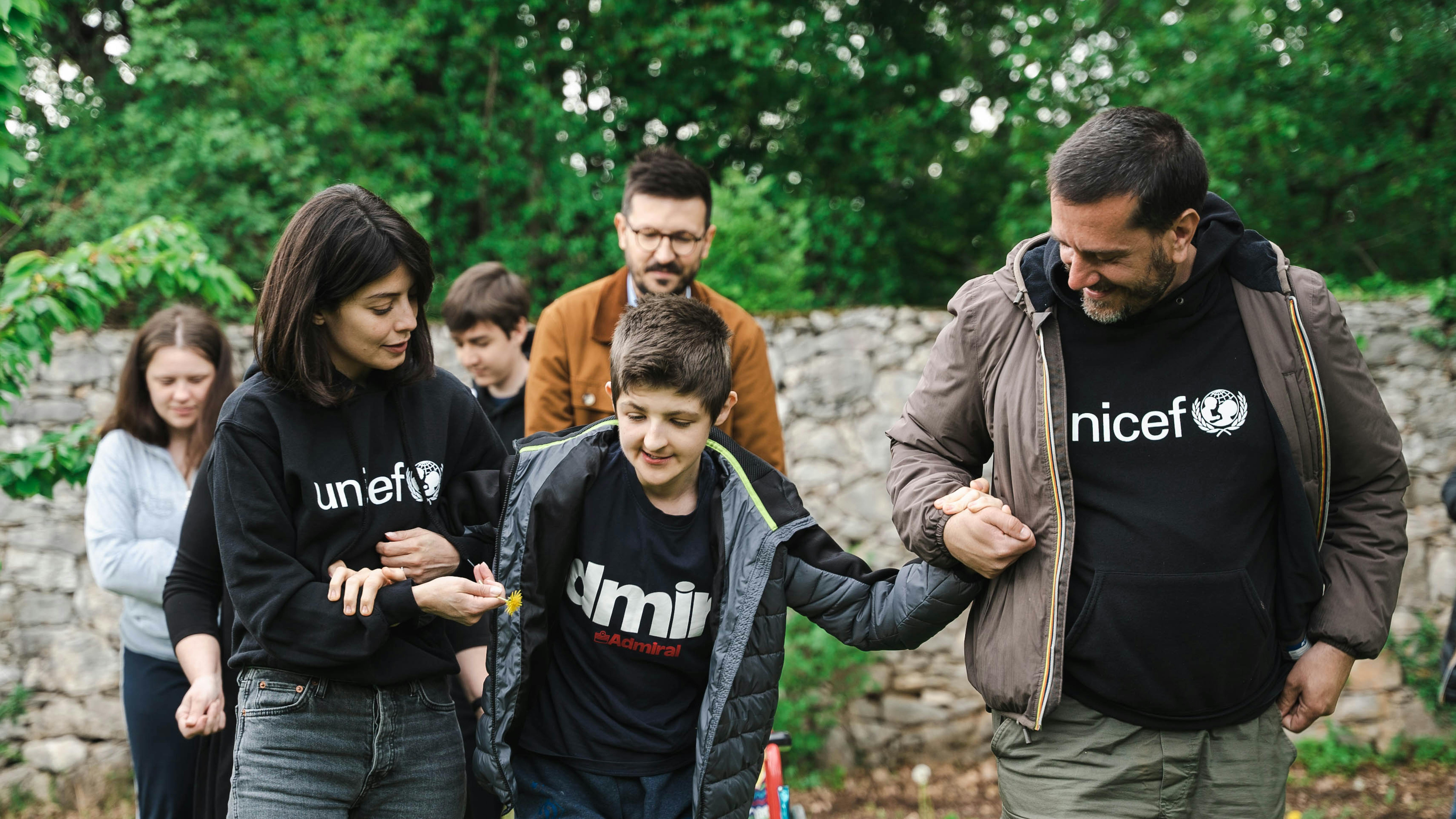 Alessandra Mastronardi e il portavoce dell’UNICEF Italia Andrea Iacomini in visita alla Fondazione Luchetta. Foto di Marta E. Antonioli, Giancarlo Migliore