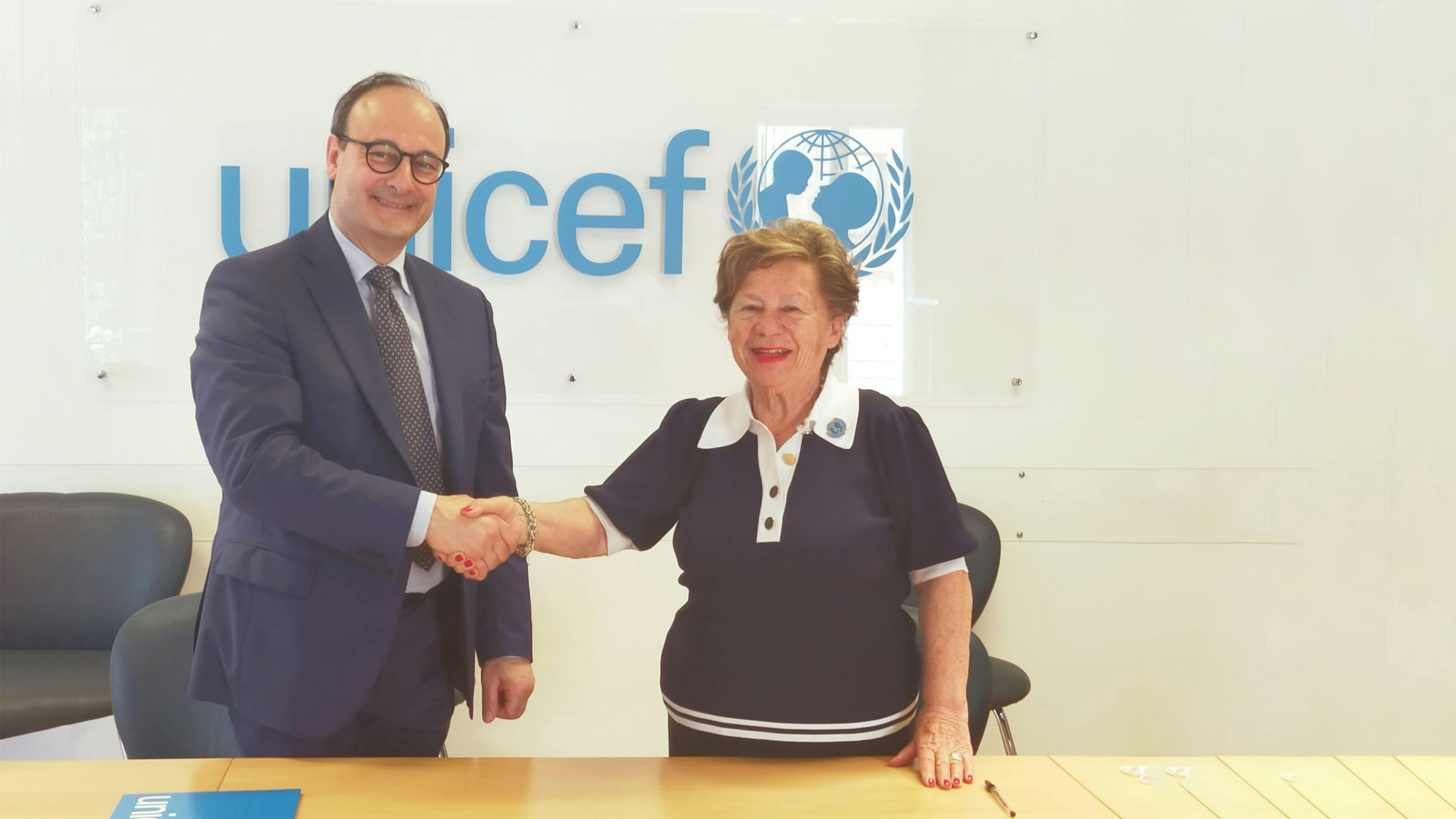 Il Presidente della Fondazione ANP E.T.S, Antonello Giannelli e la Presidente dell'UNICEF Italia, Carmela Pace