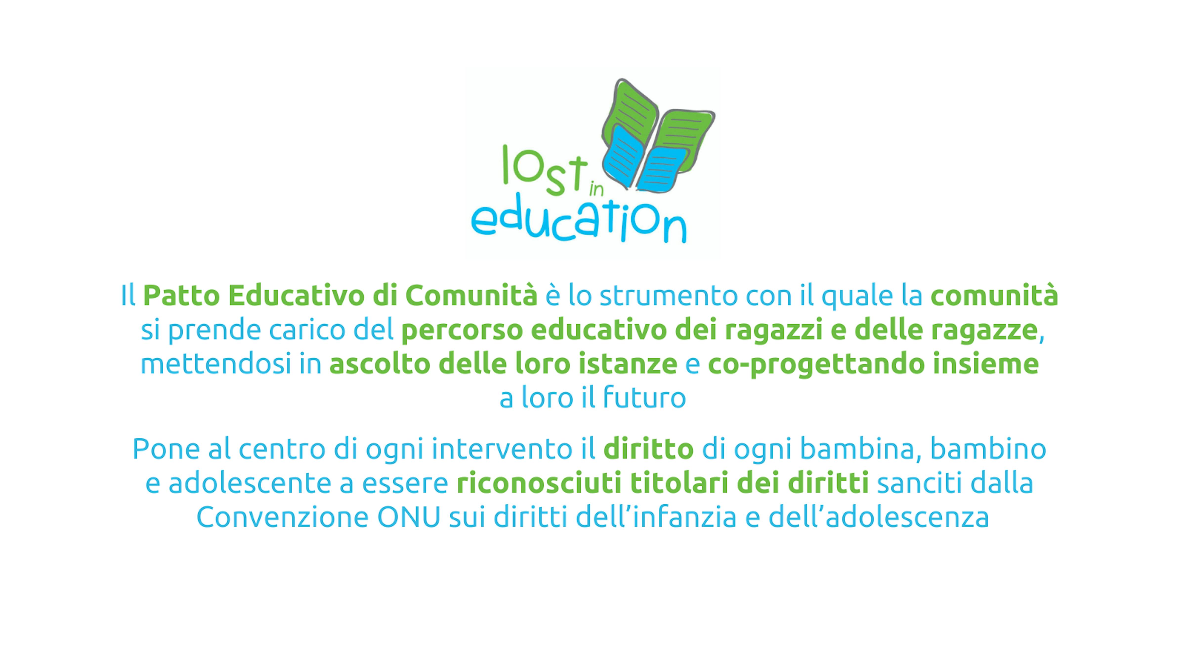 Progetto Lost in Education il patto educativo