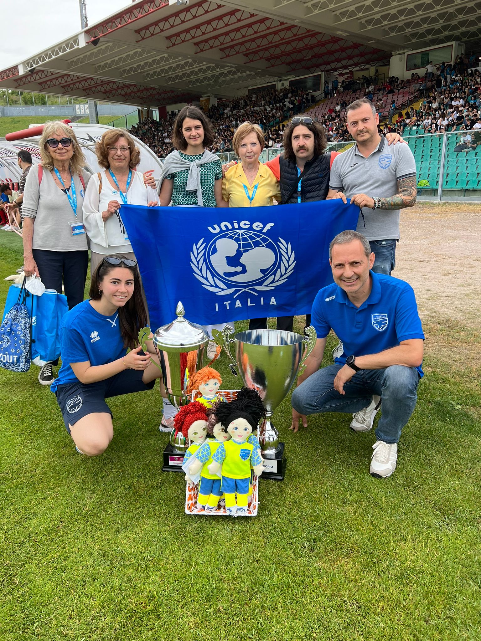 I Volontari presenti allo stadio