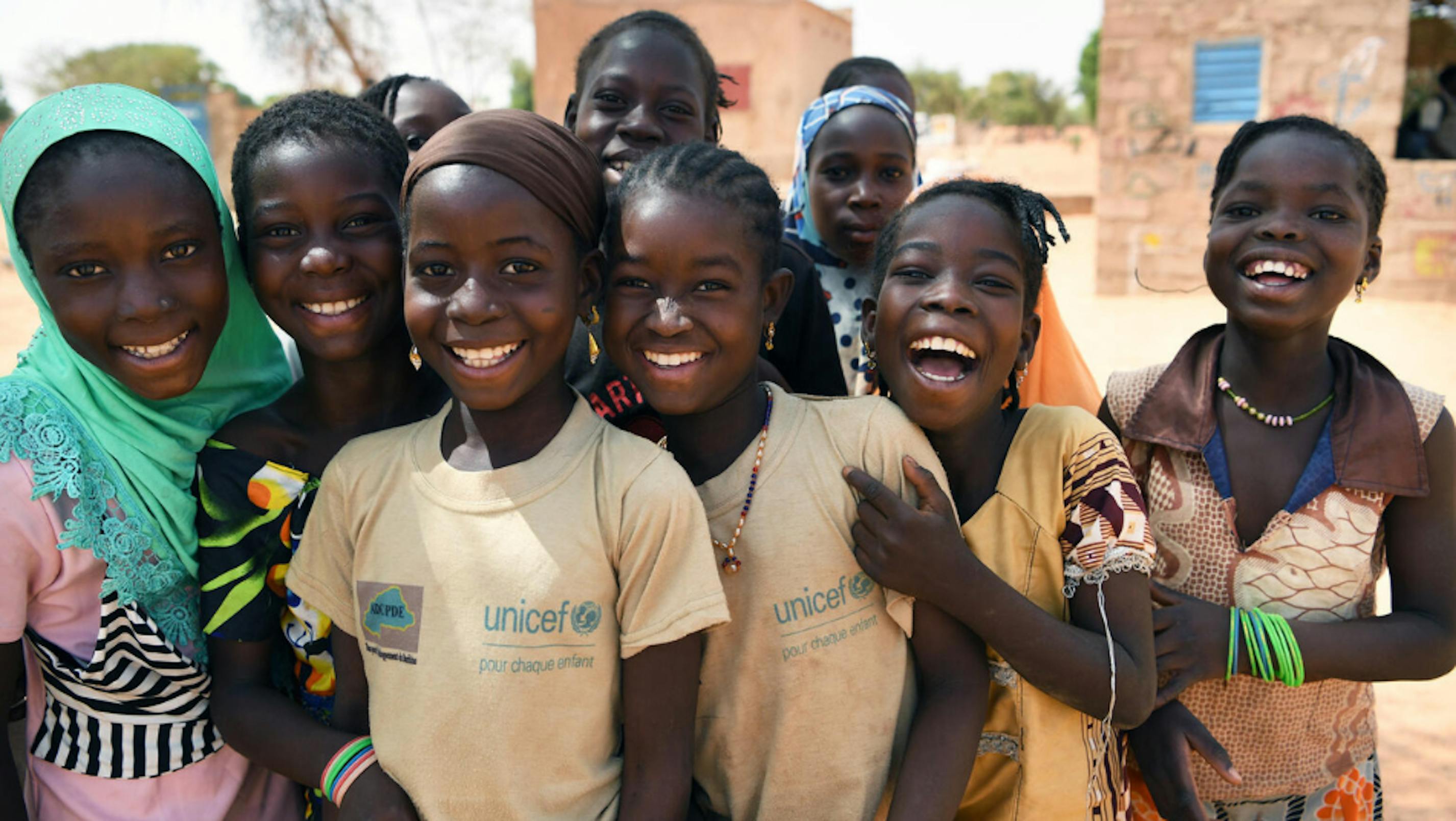 I bambini dell'“Area amici dei bambini”, a Boussouma, nella regione centro-settentrionale del Burkina Faso.