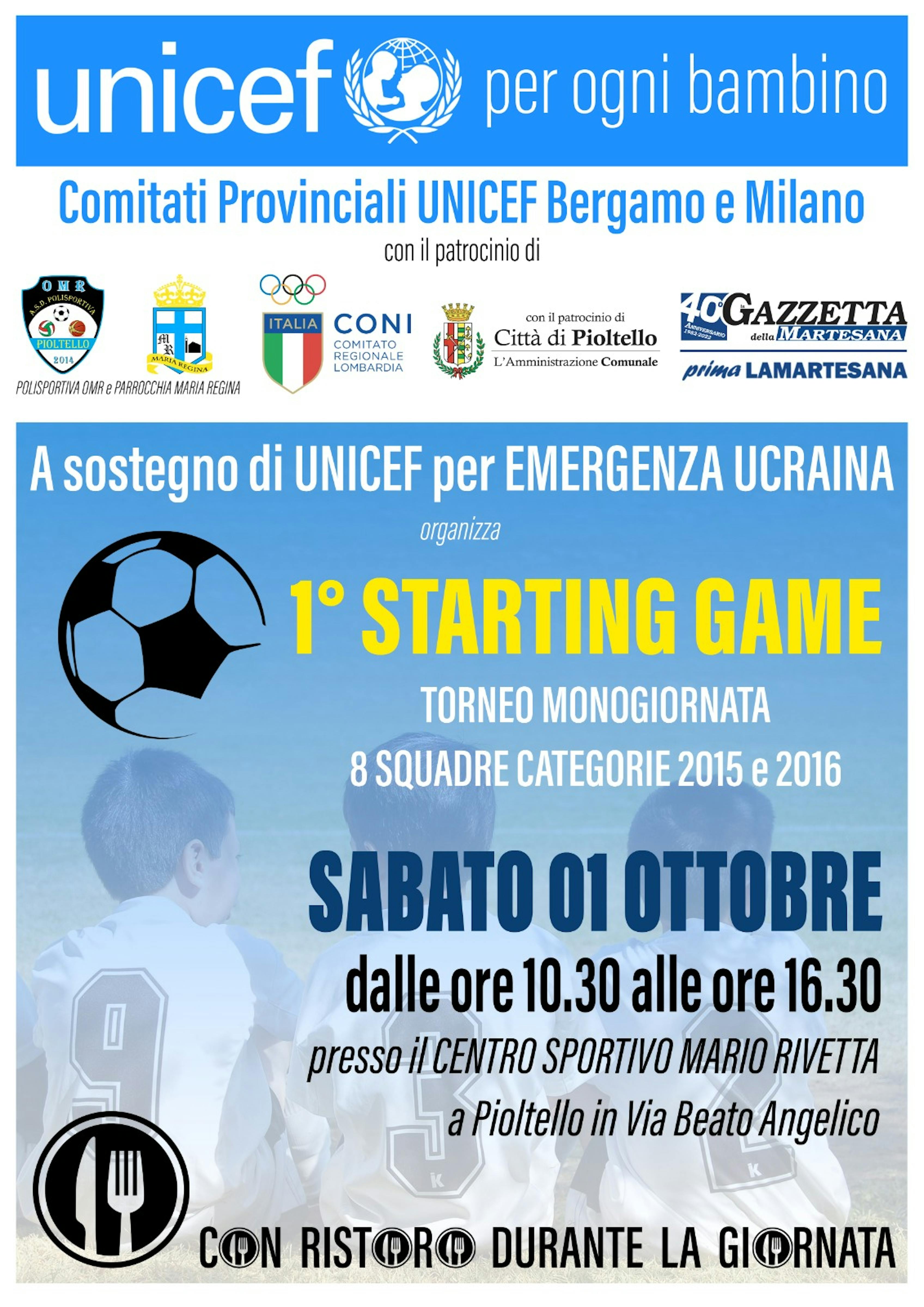 Locandina del primo Starting Game del 1° ottobre 2022