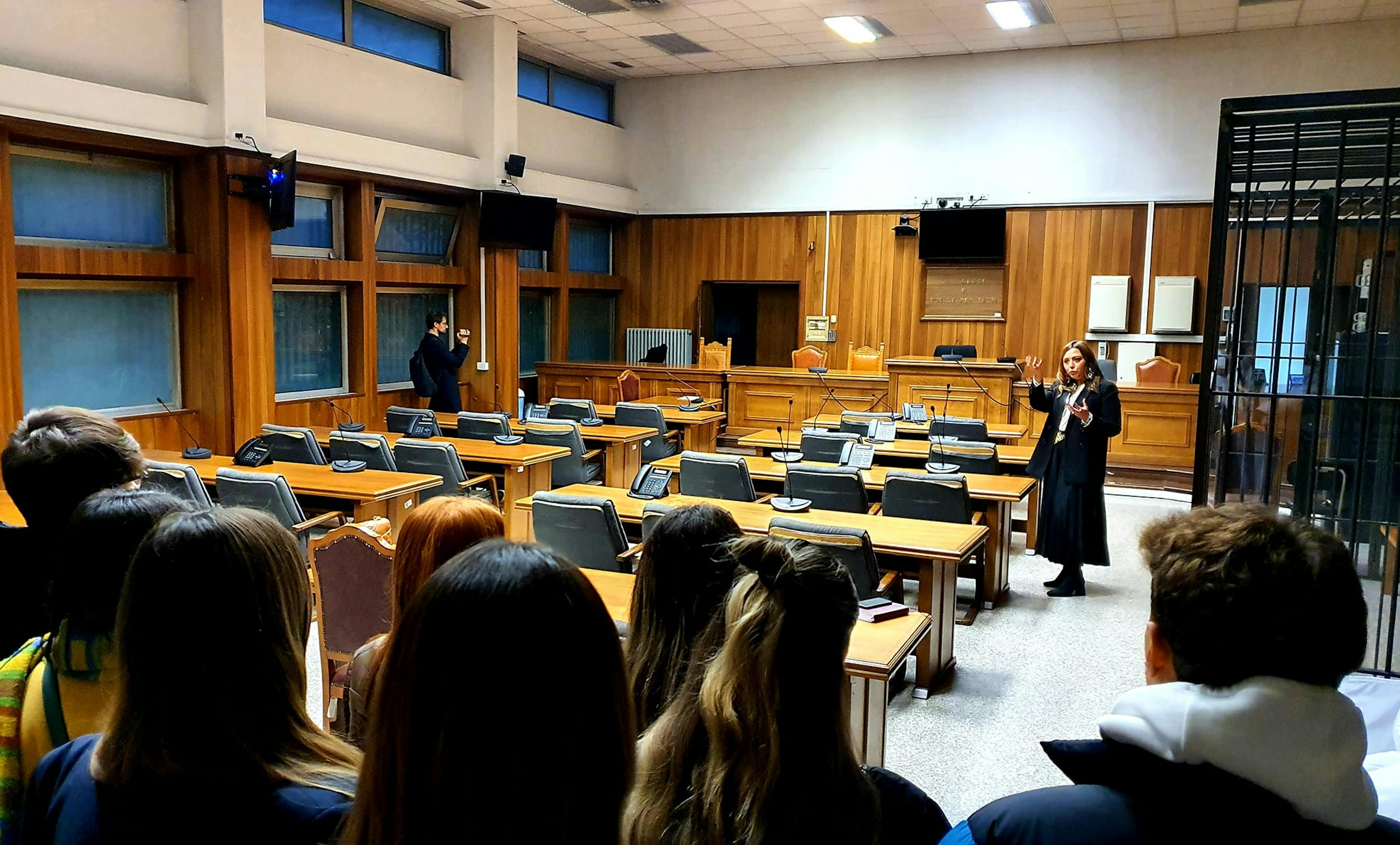 visita alle aule del tribunale con gruppo yunicef