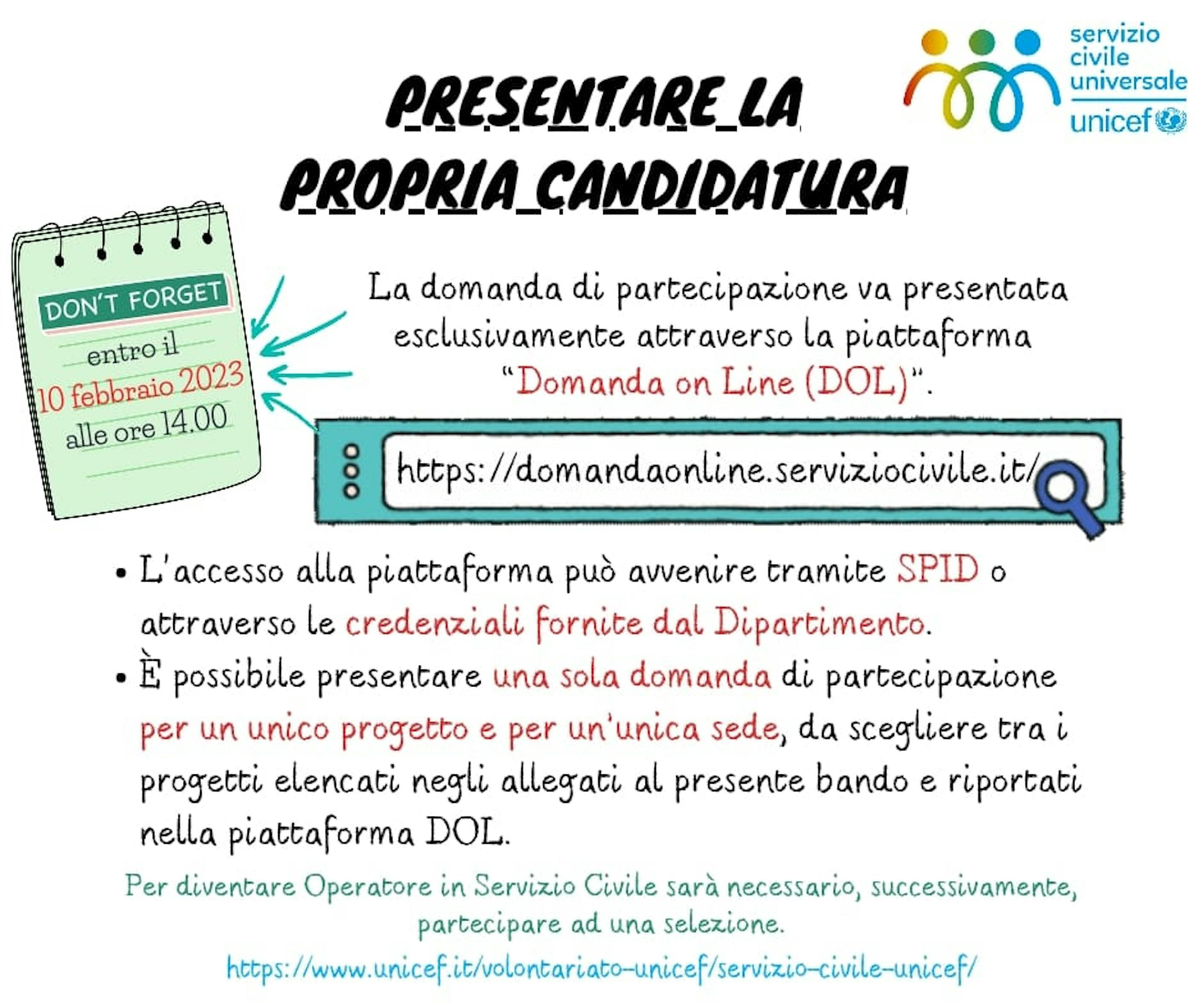 Presentare la candidatura