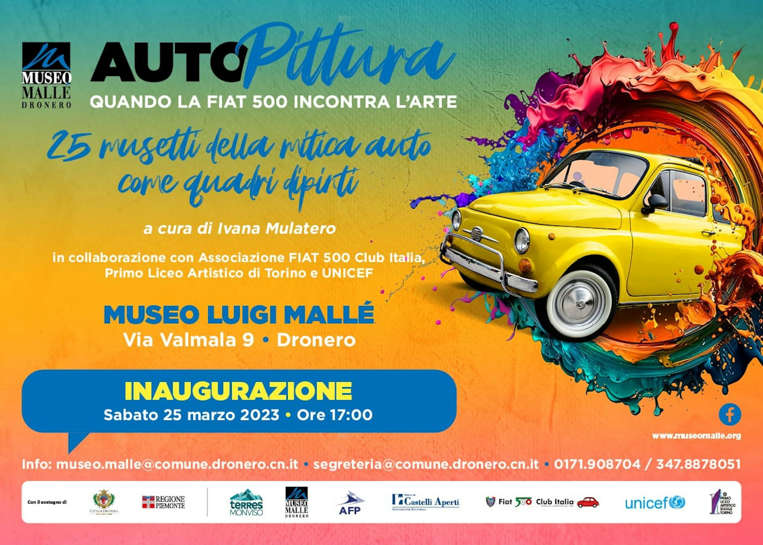 Inaugurazione Mostra Autopittura Quando la Fiat 500 incontra l'arte