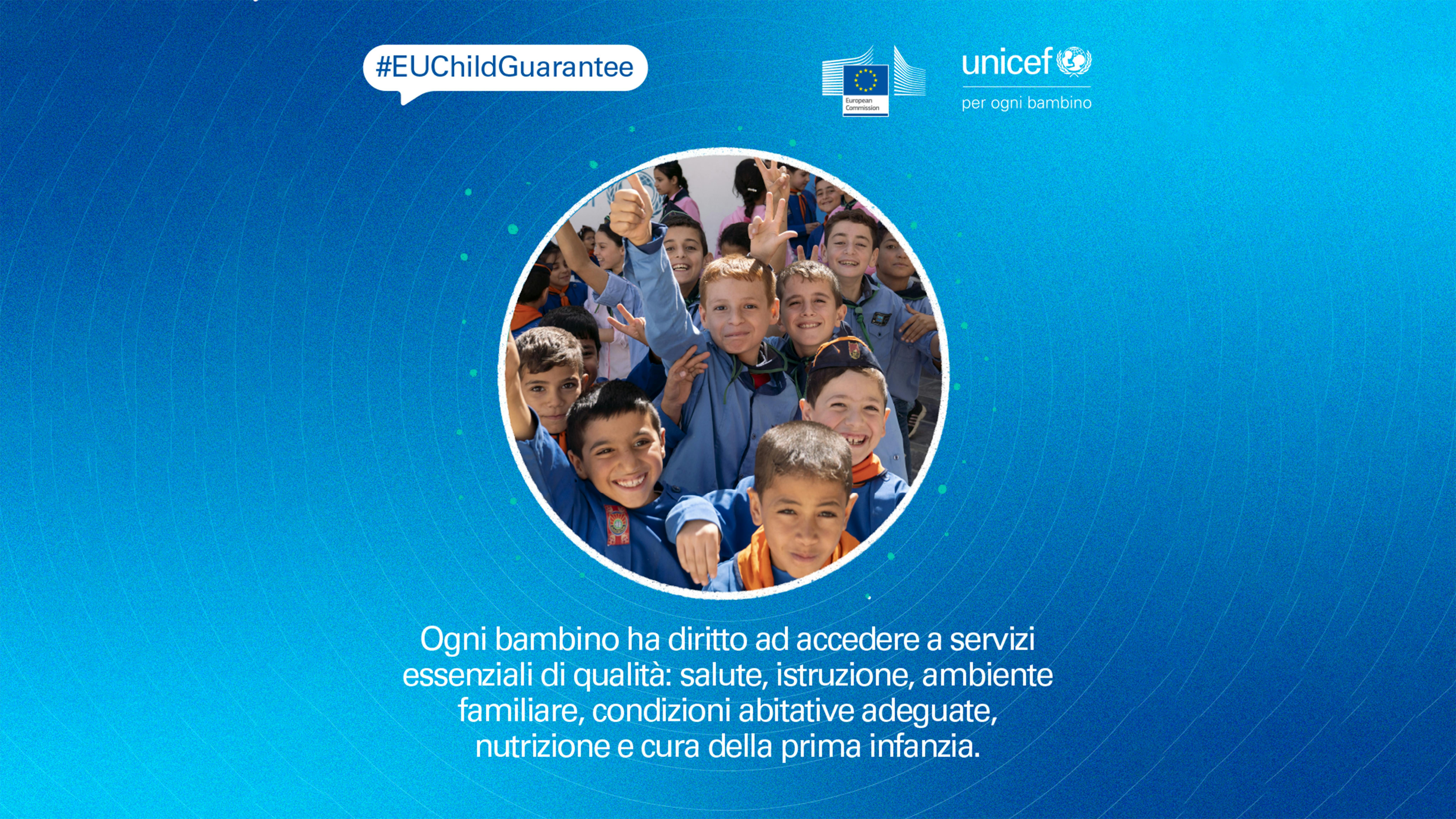 Infografiche Child Guarantee servizi essenziali
