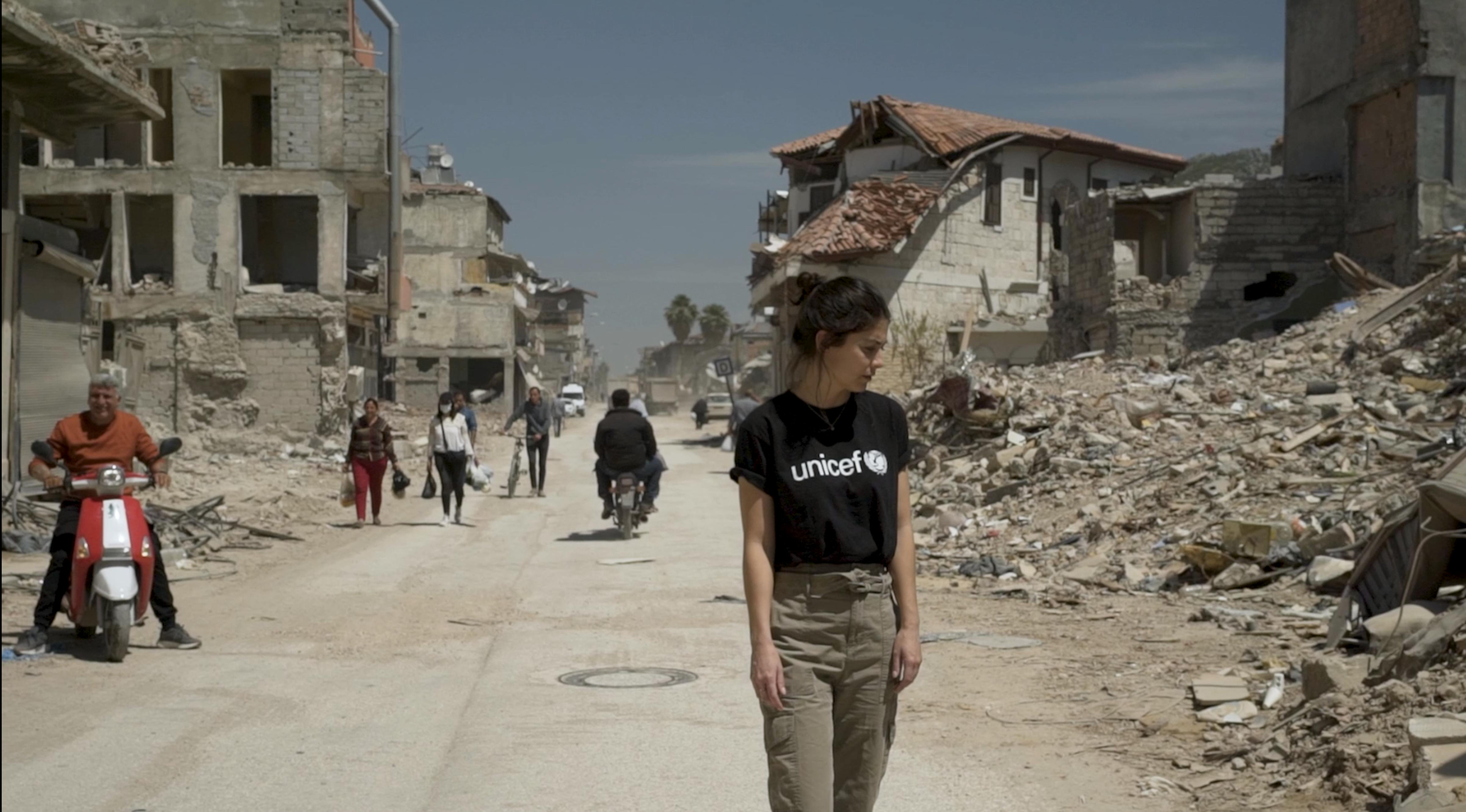 Alessandra Mastronardi nei luoghi colpiti dal terremoto Siria - Turchia