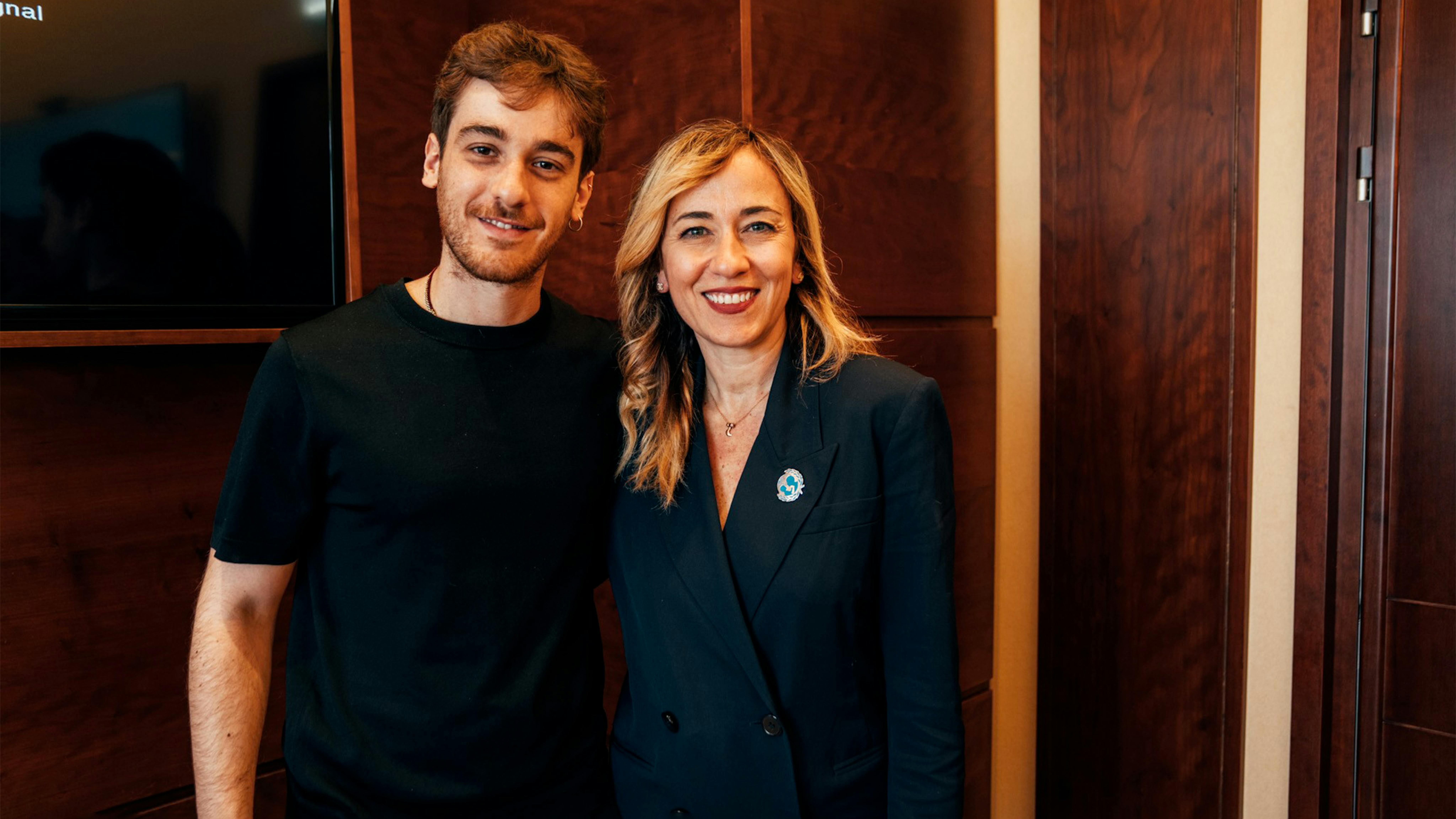 A sinistra Federico Cesari, attore e Testimonial UNICEF Italia a destra Daniela Chieffo Responsabile Unità Operativa di Psicologia Clinica, Fondazione Policlinico Gemelli IRCCS