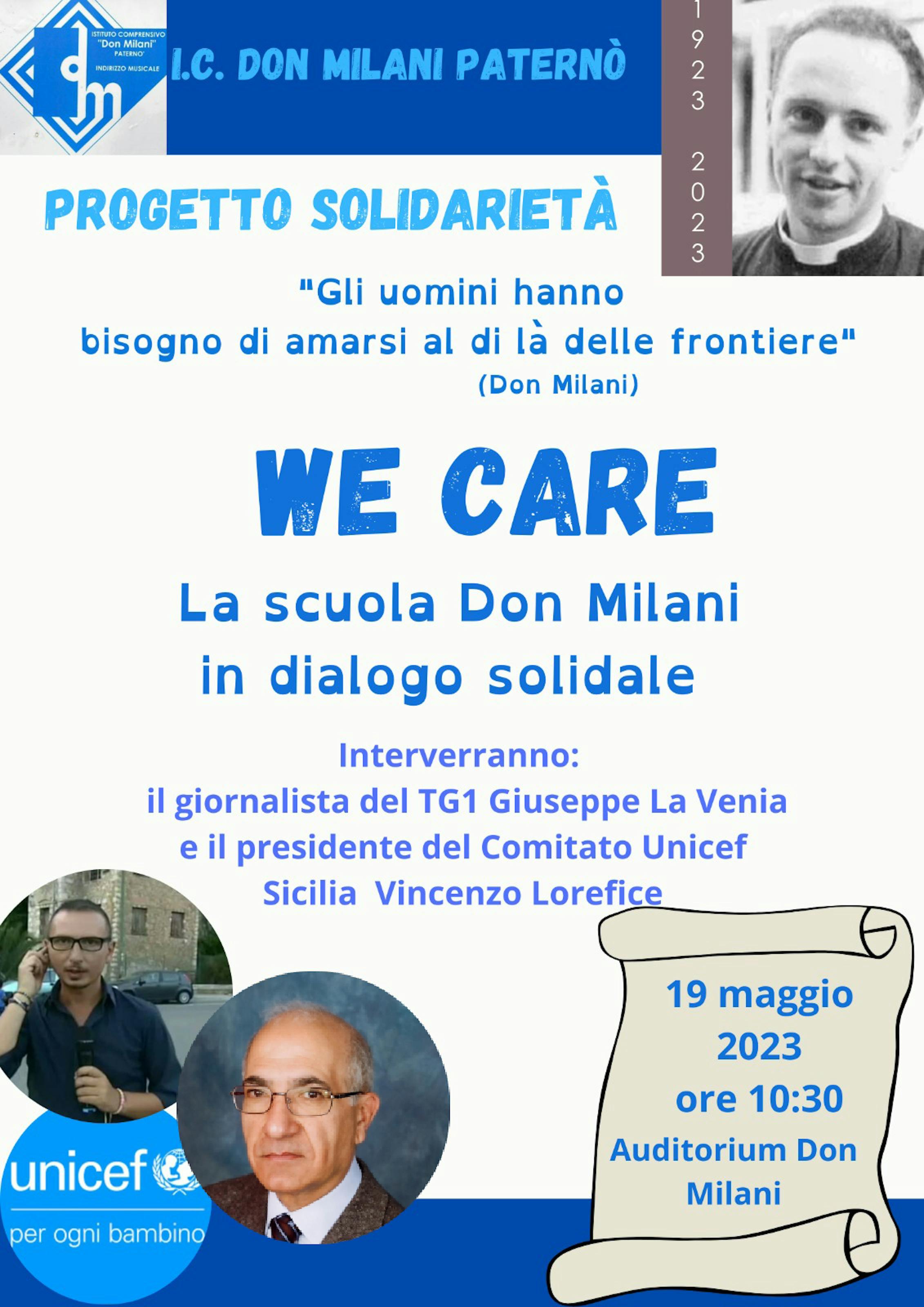 CT - Locandina We Care - I.C. Don Milani - Paternò