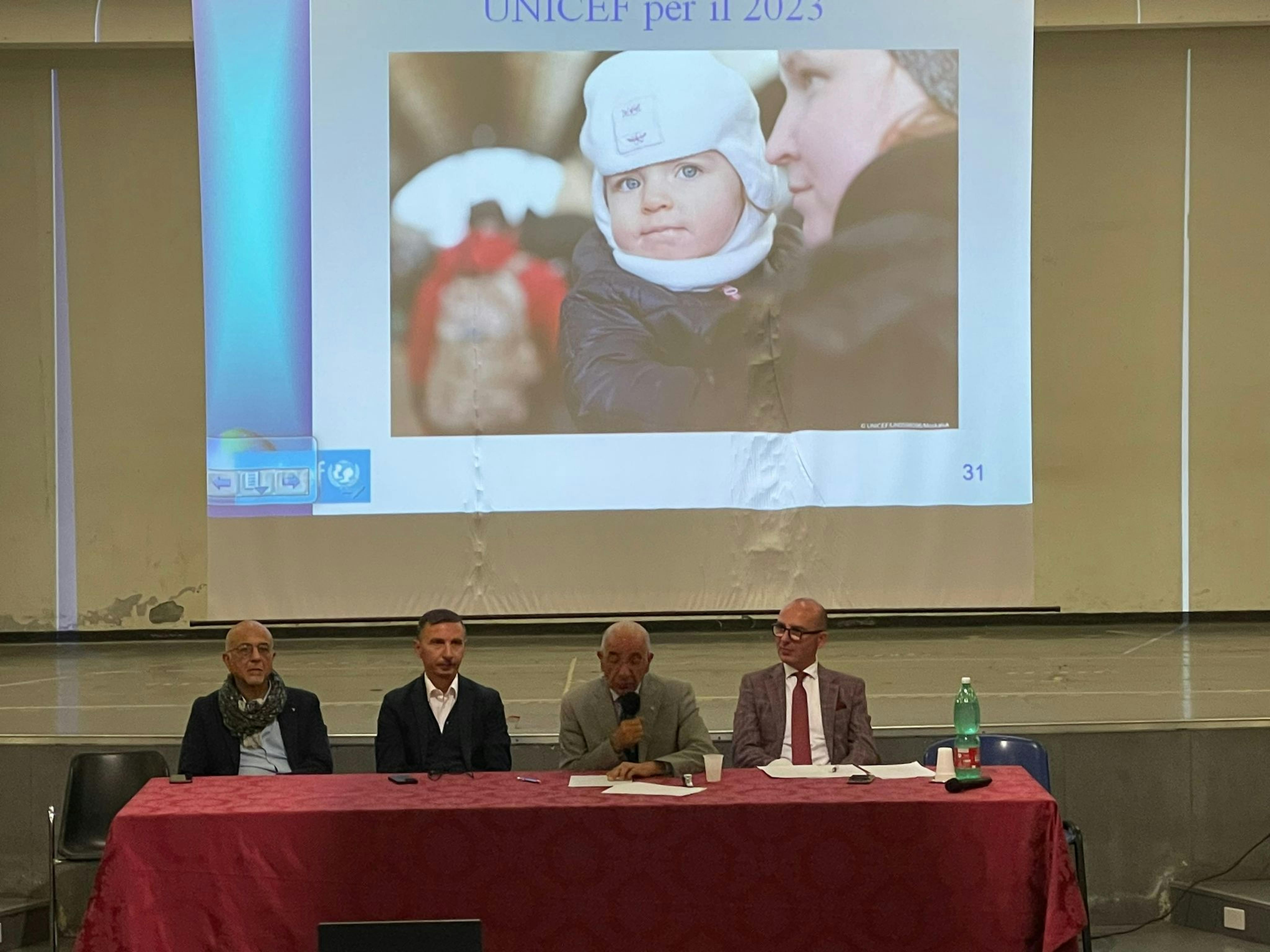 CT-Paternò-I.C. Don Milani-Gli intervenuti da sin. Carmelo Santagati, Giuseppe La Venia, Vincenzo Lorefice e Marcello Lavenia, all'evento We Care