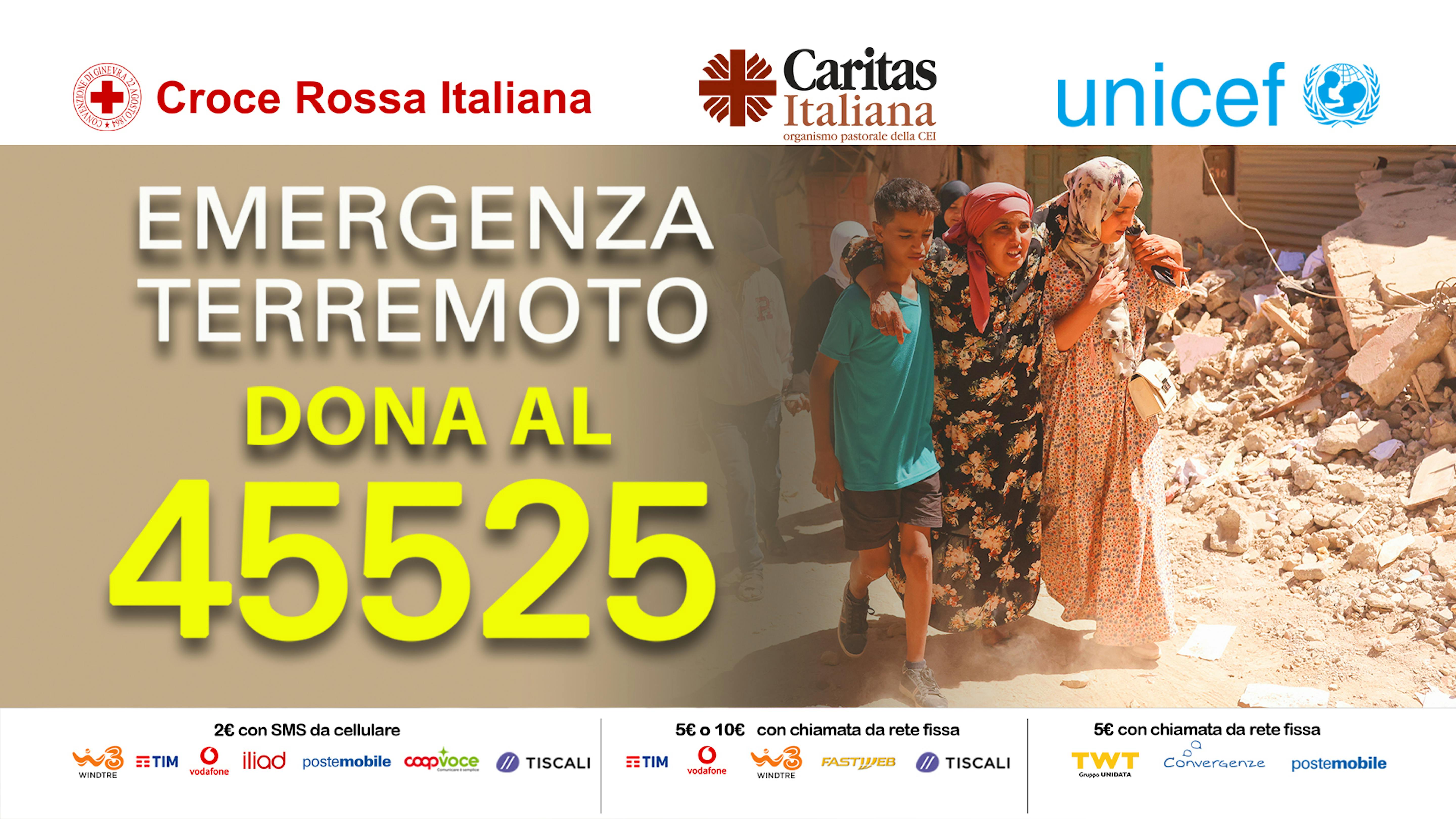 emergenza terremoto marocco
