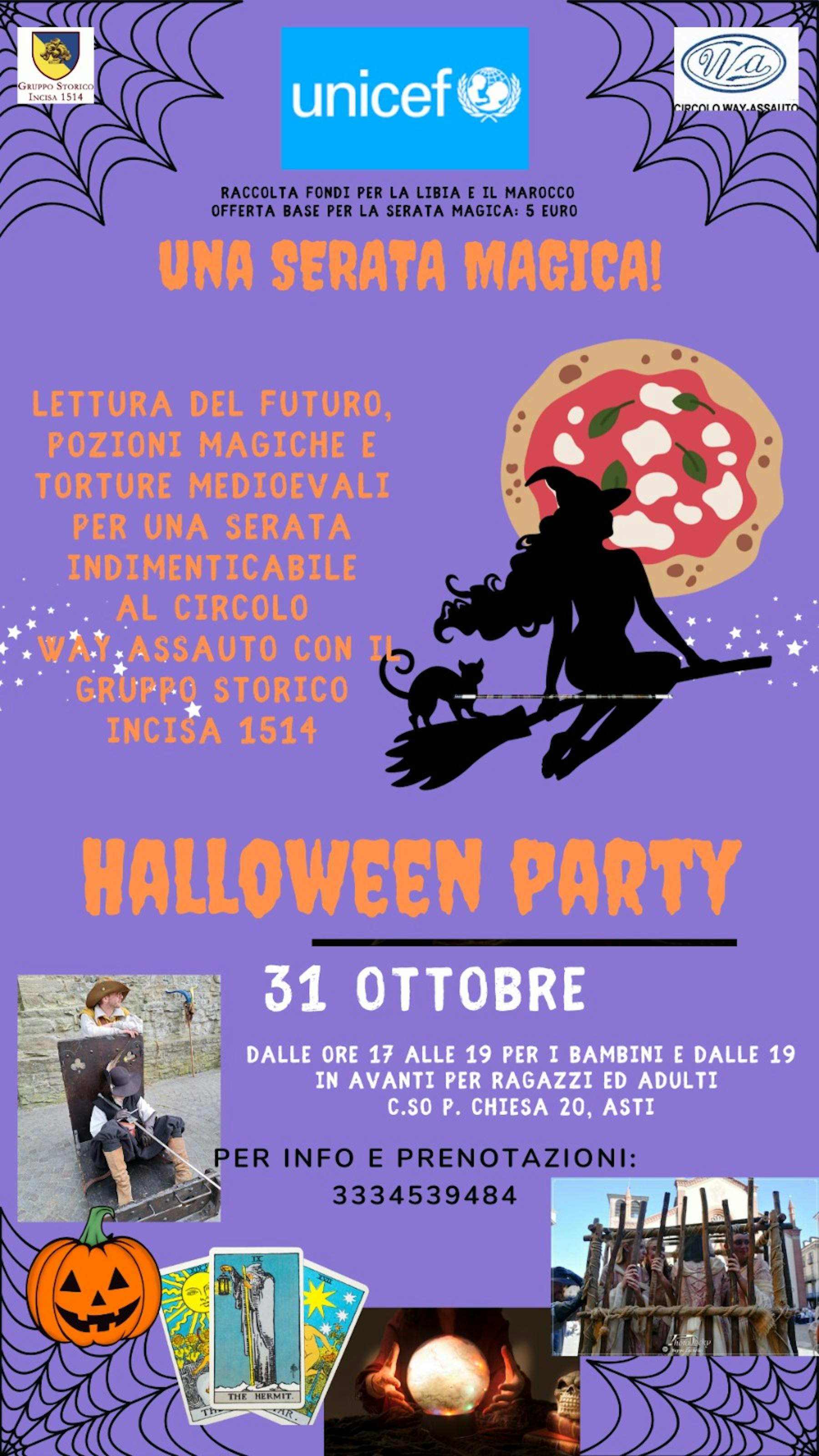 Magia e mistero tra lettura dei tarocchi e pozioni incantate. Ad Asti con  l'UNICEF, Halloween diventa solidale.