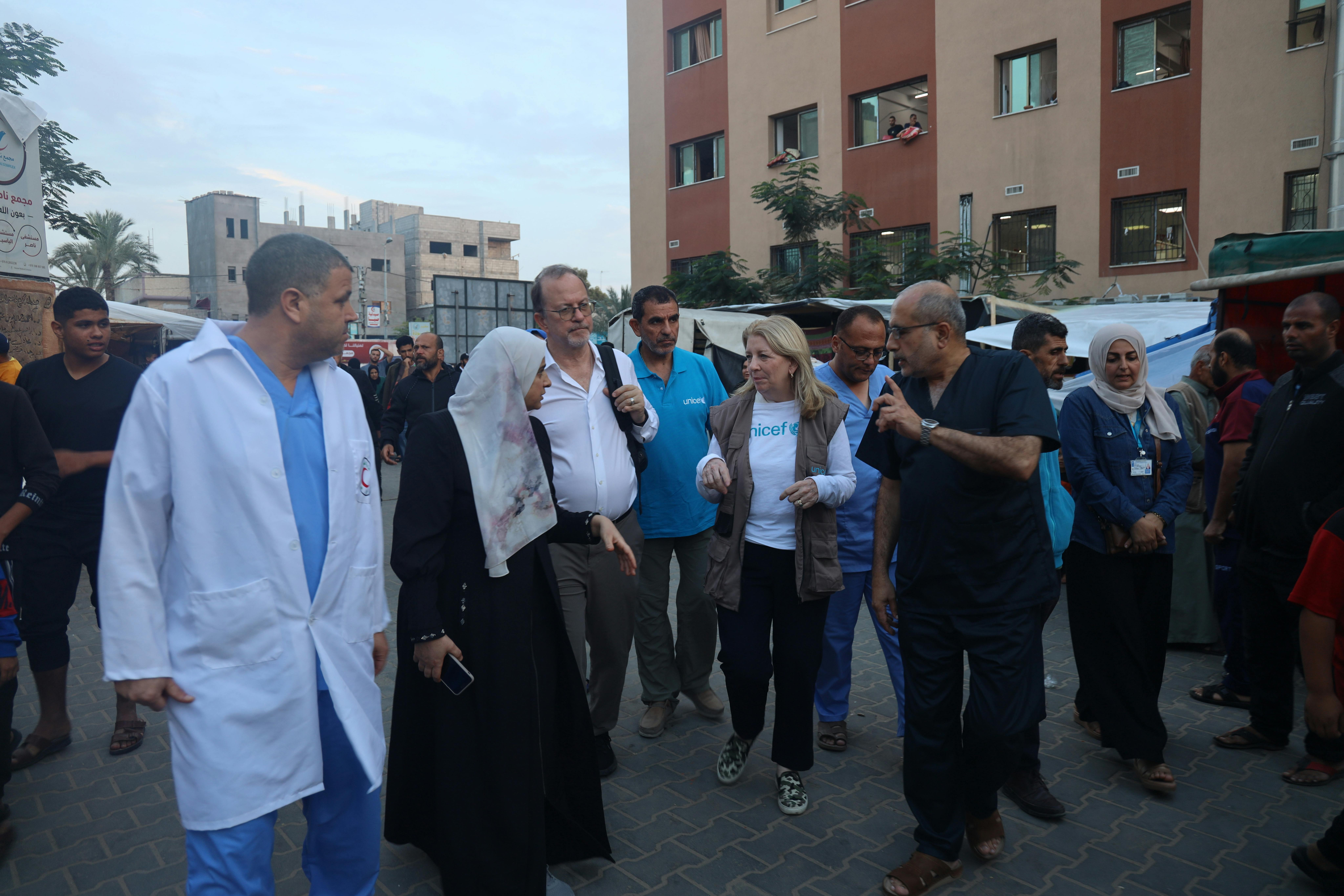 Catherine Russell, Direttore Generale UNICEF, in missione a Gaza. 