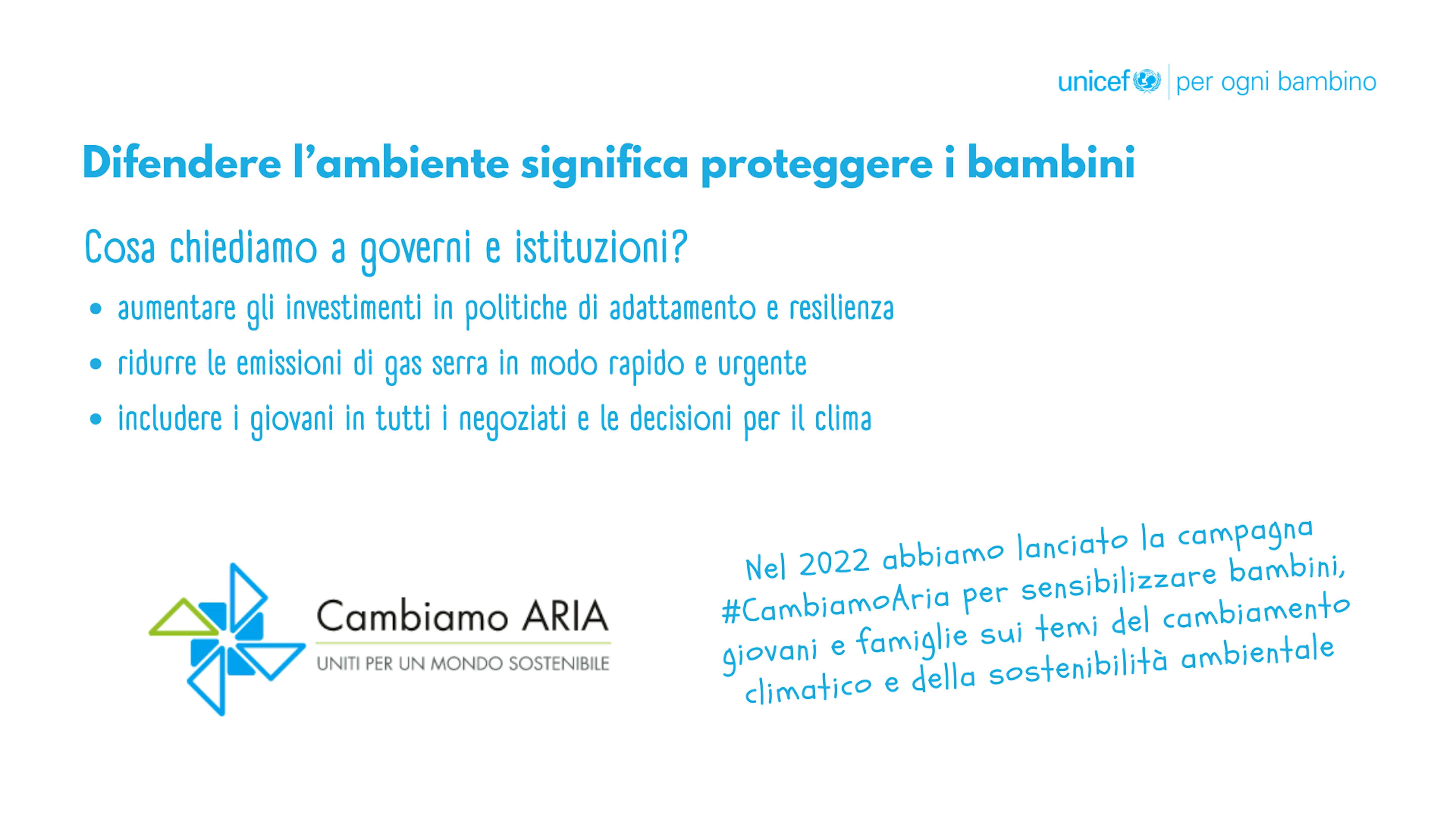 Difendere l'ambiente significa proteggere i bambini