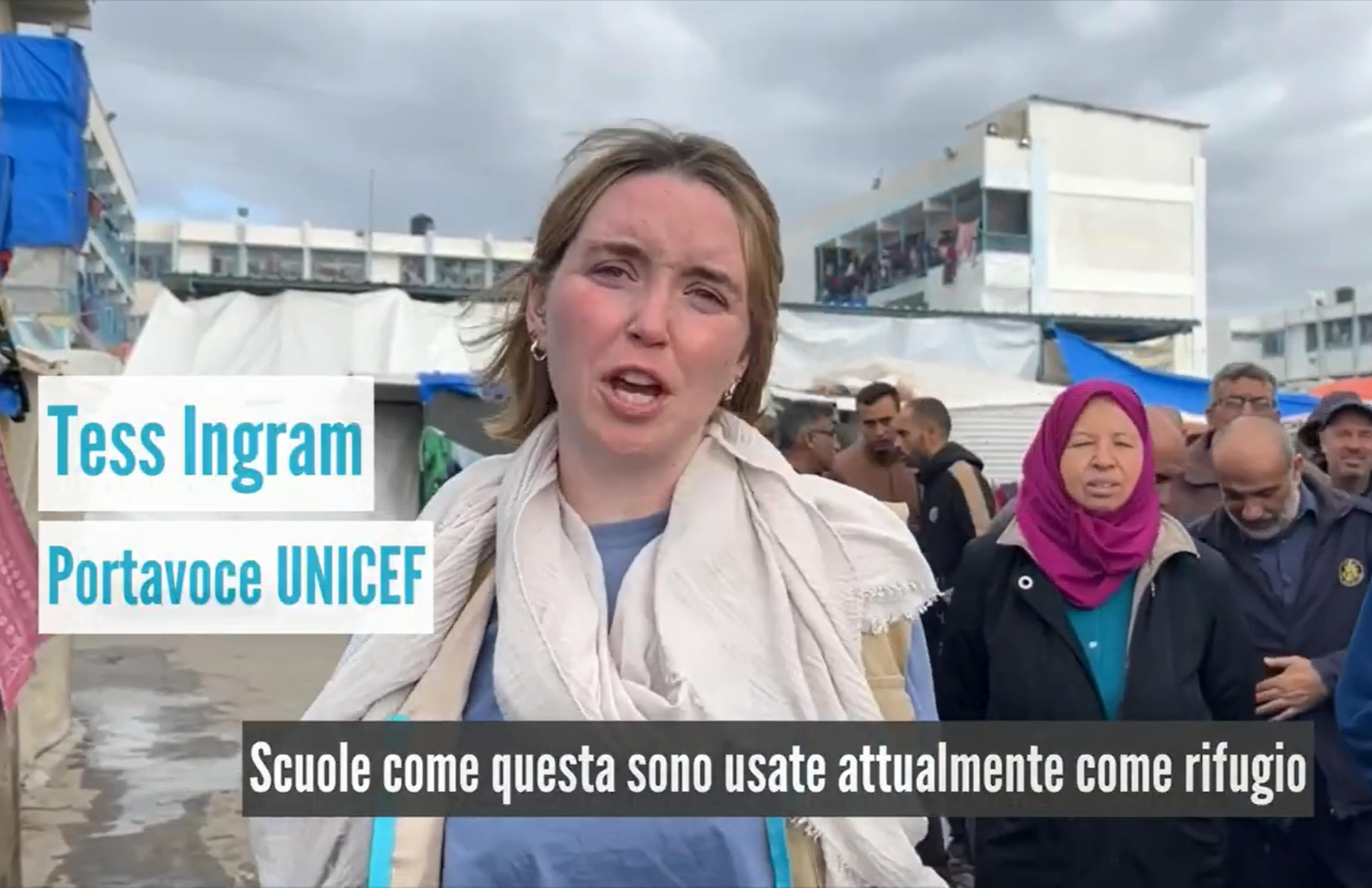Tess Ingram portavoce UNICEF a Gaza