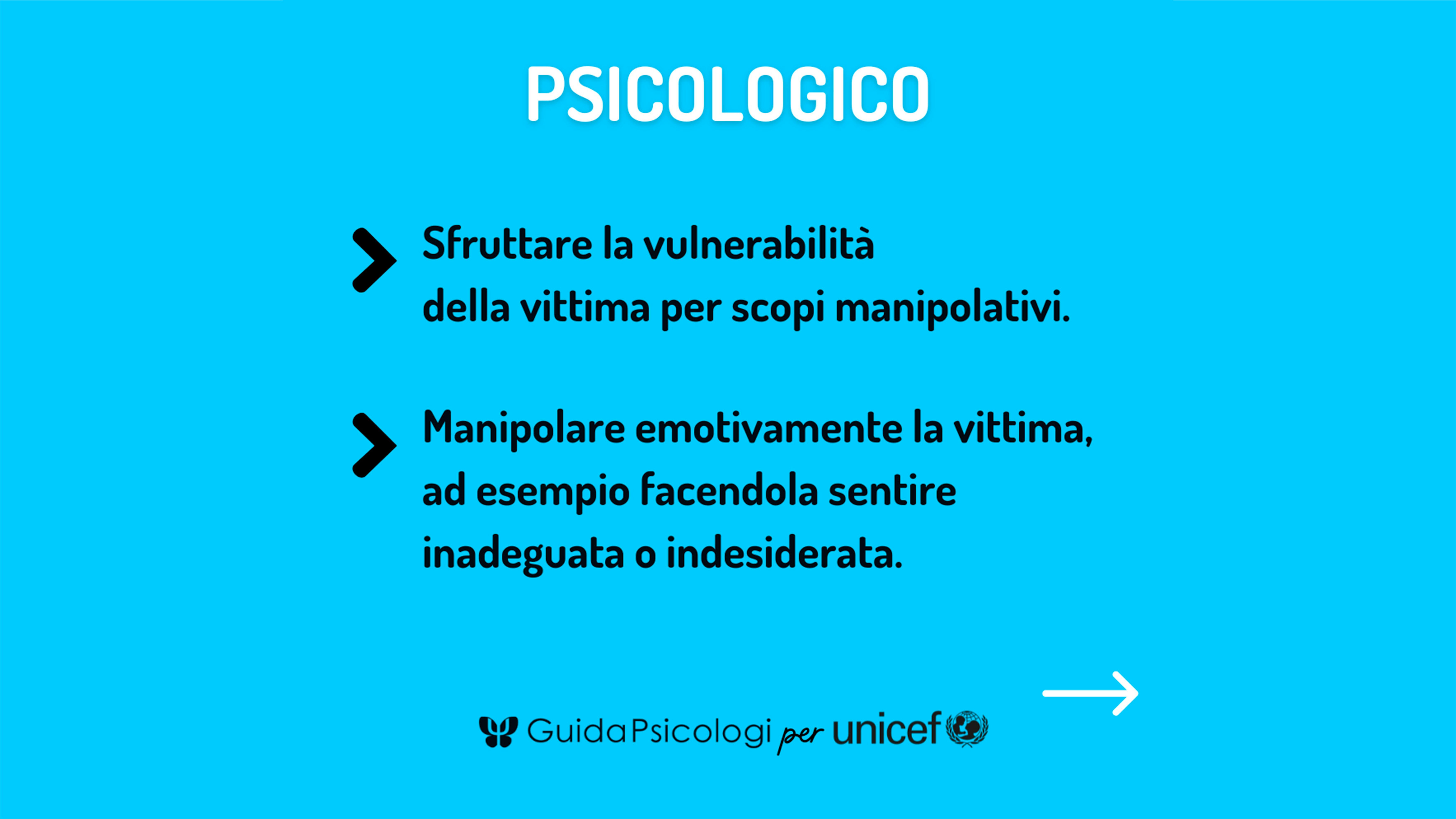 Slide GuidaPsicologi-UNICEF su bullismo