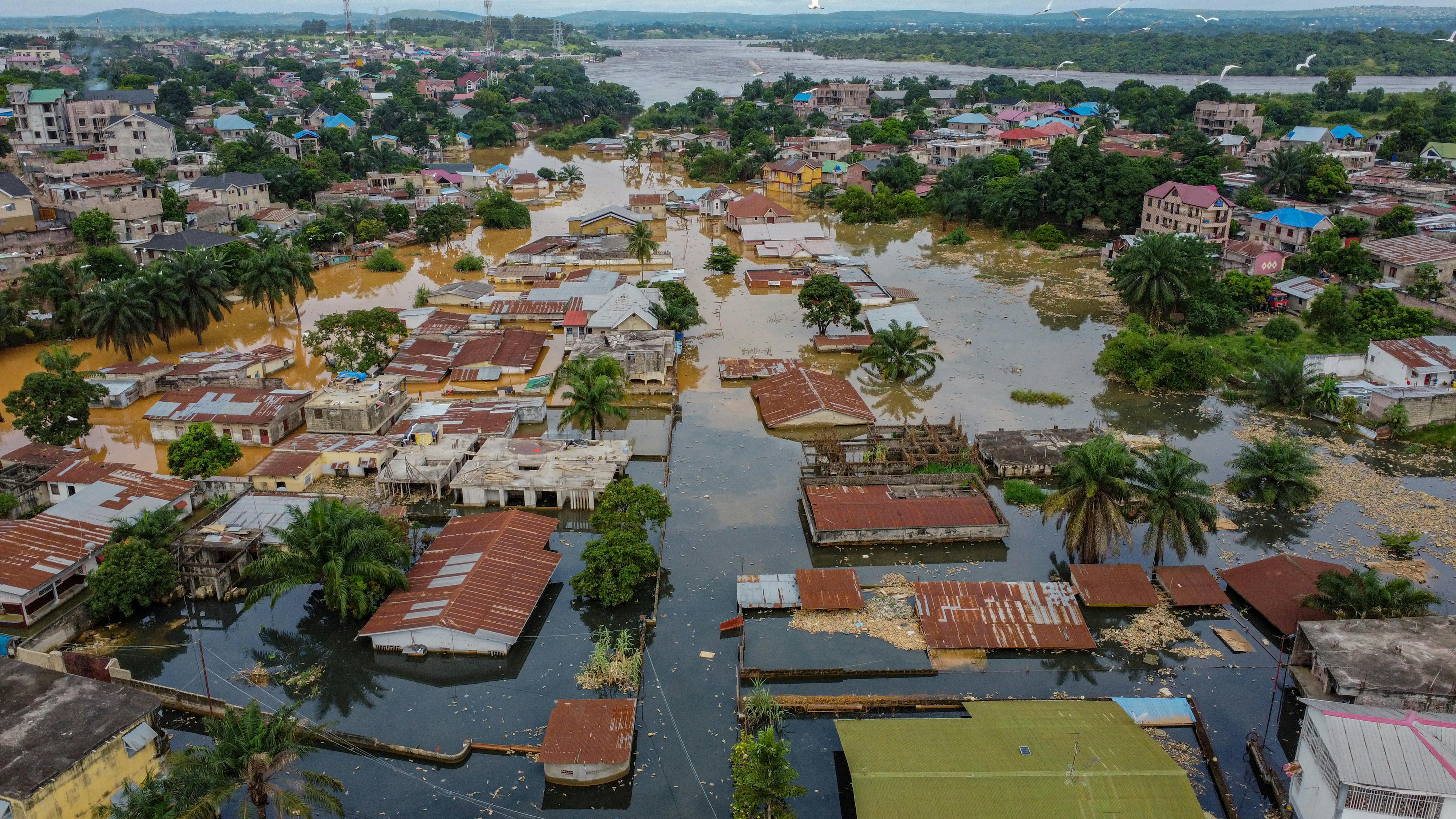 Congo - l'Inondazione che a colpito Kinshasa il 12 gennaio 2024.