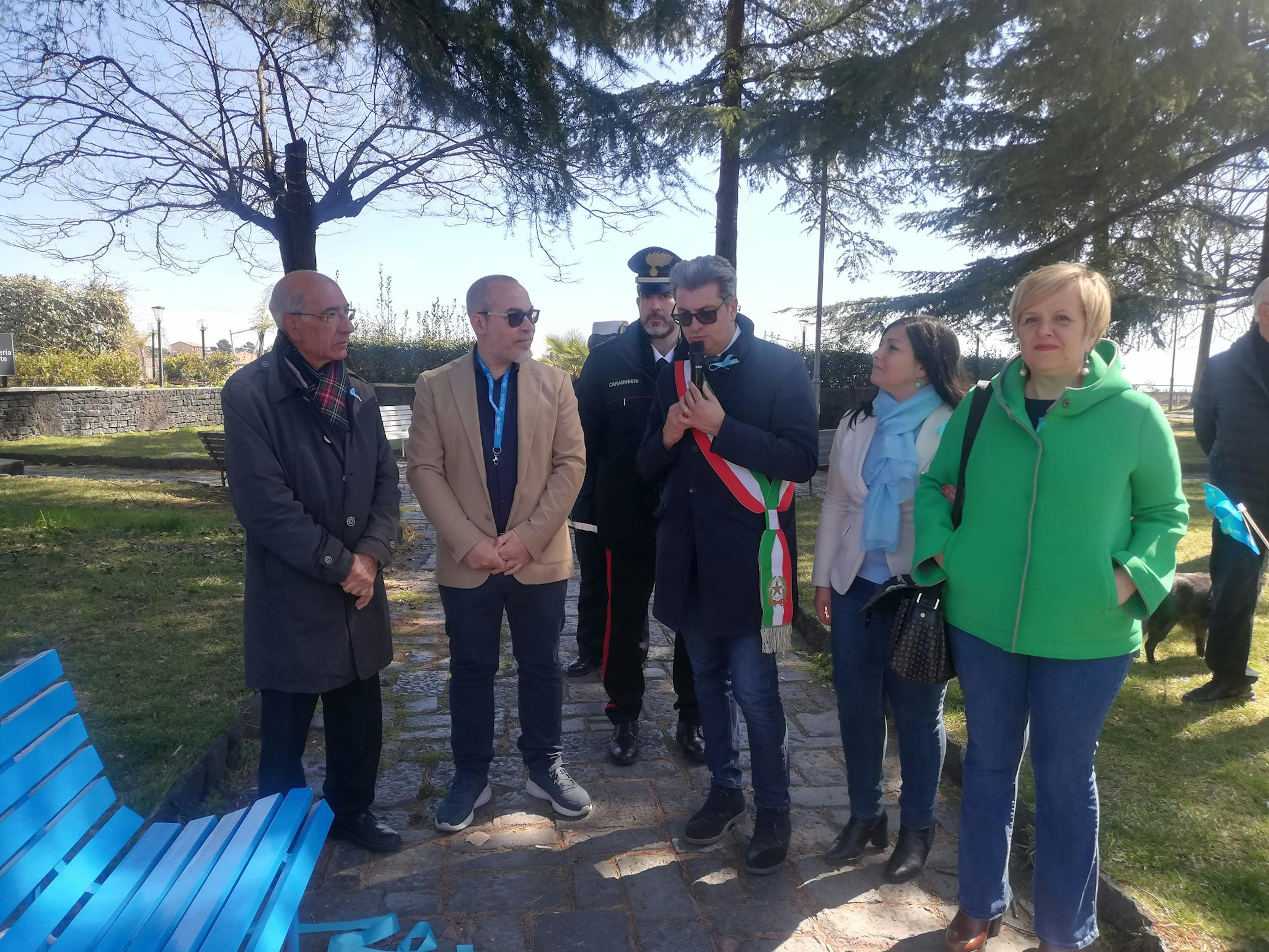 Al centro il Sindaco di Pedara, arch. Alfio Cristaudo