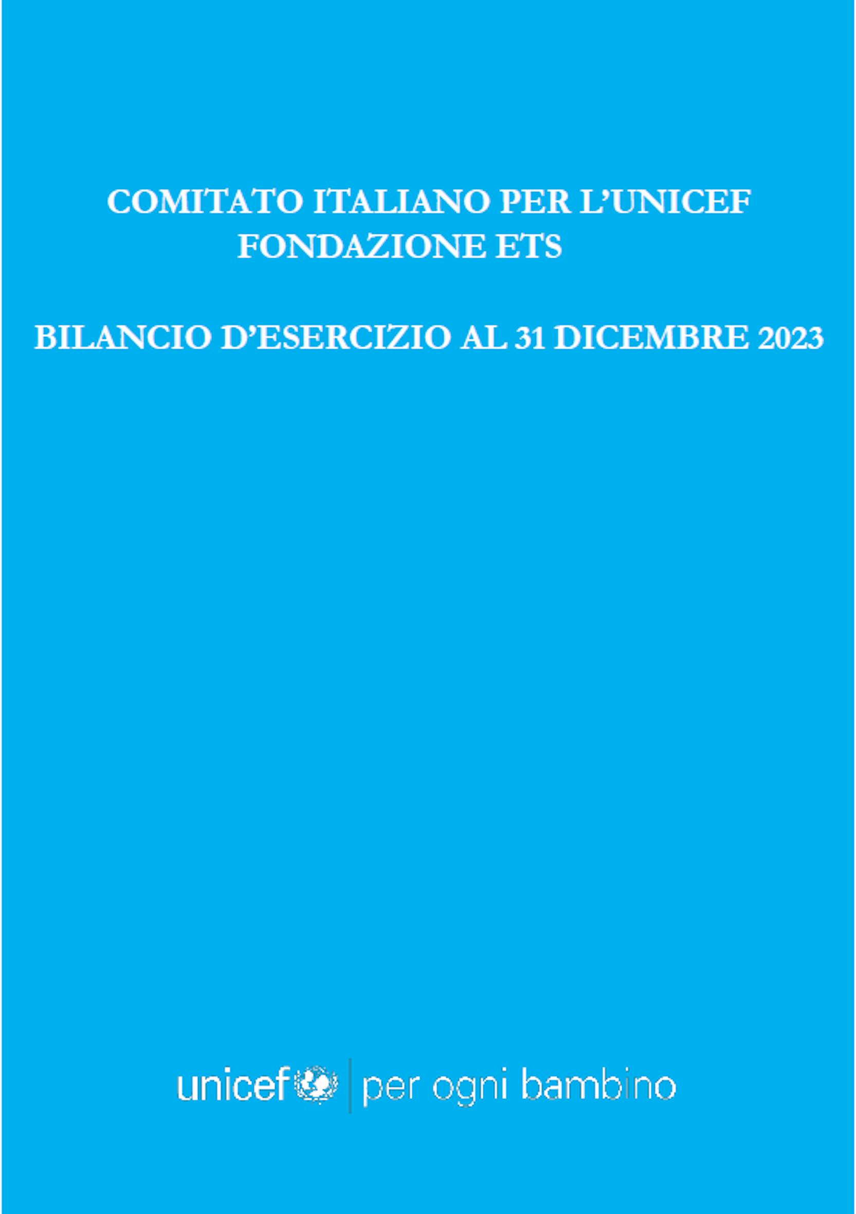 Bilancio d'esercizio 2023 copertina