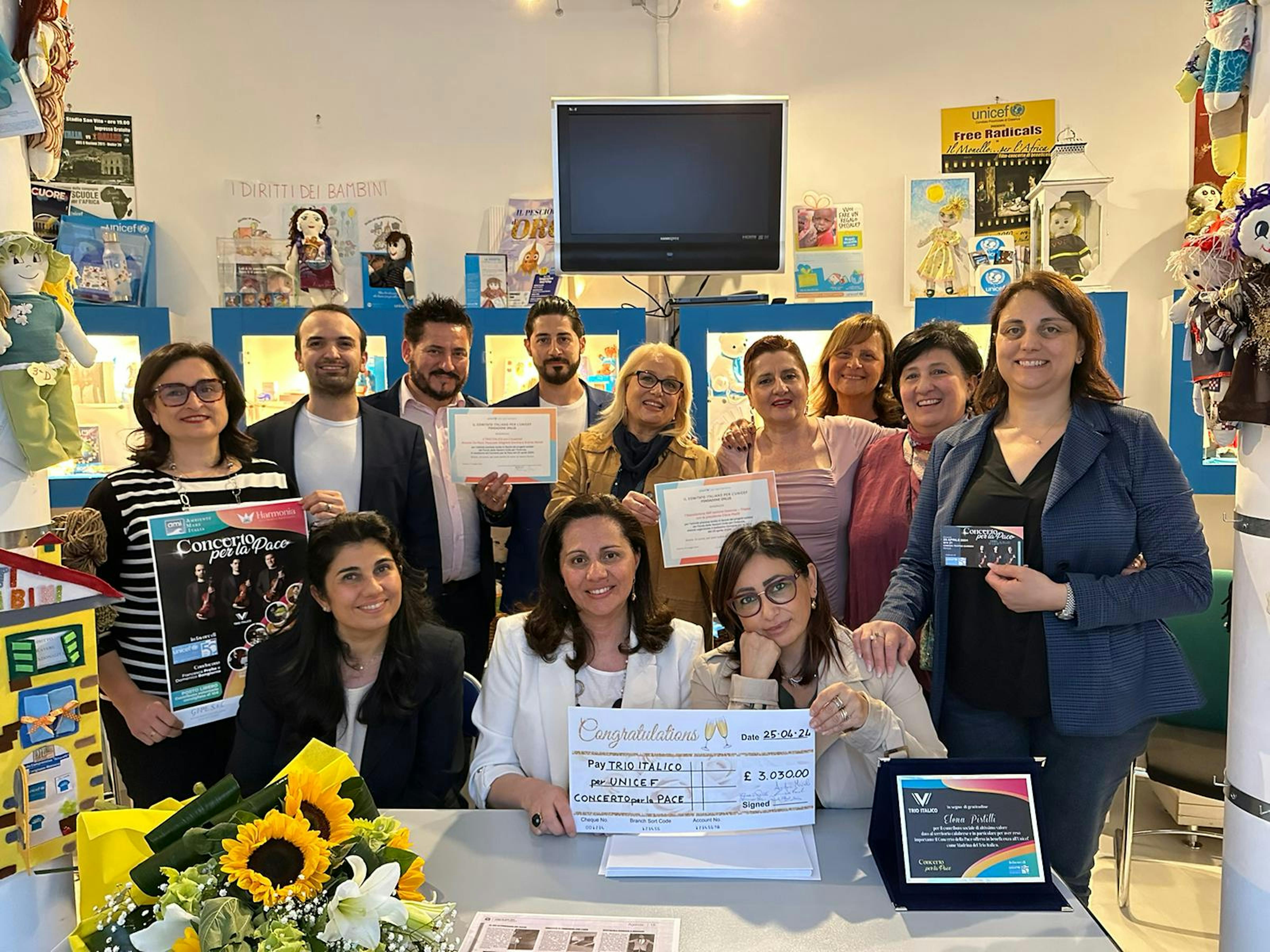 organizzatori e volontari Unicef