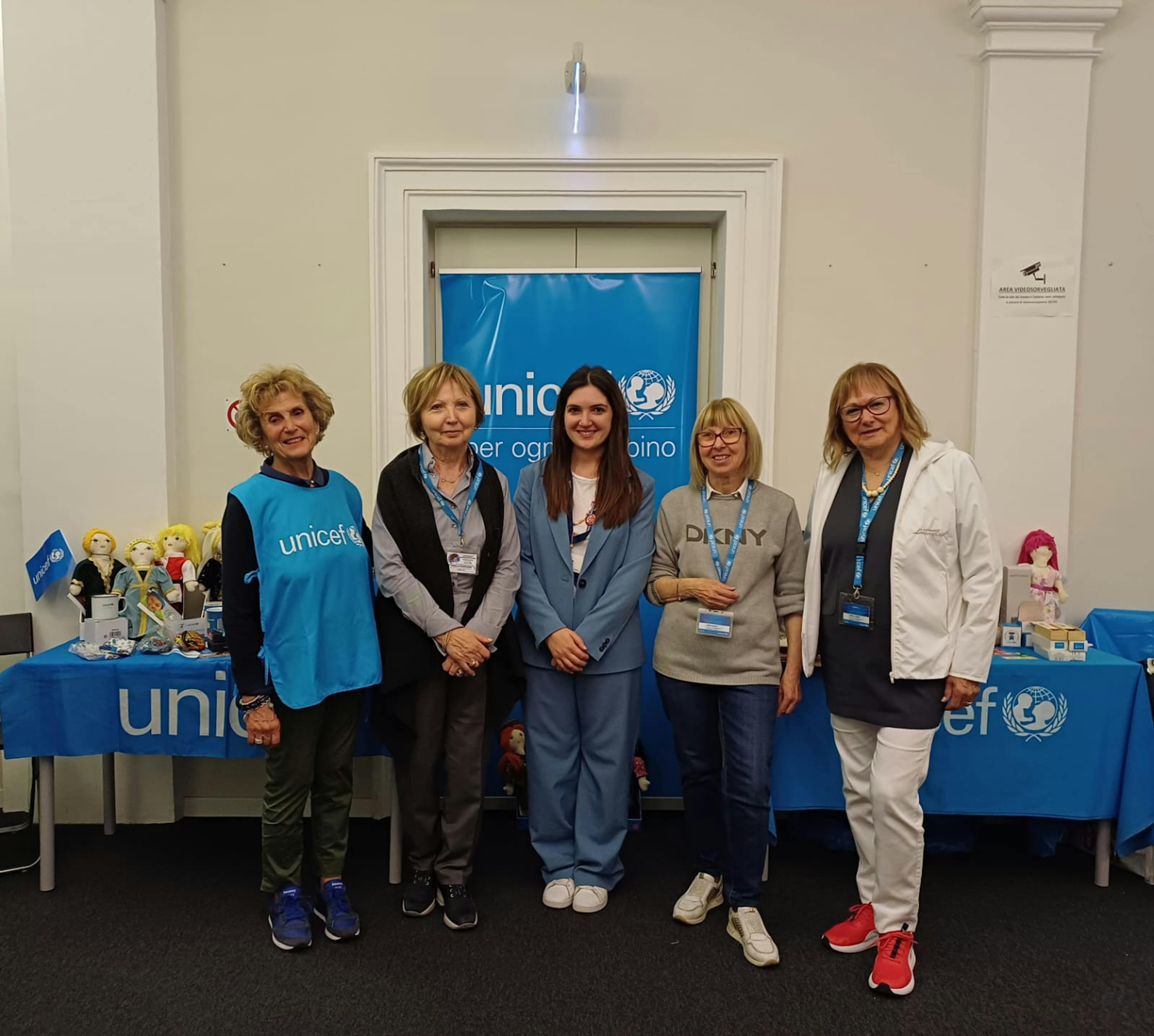 stand UNICEF presso il museo