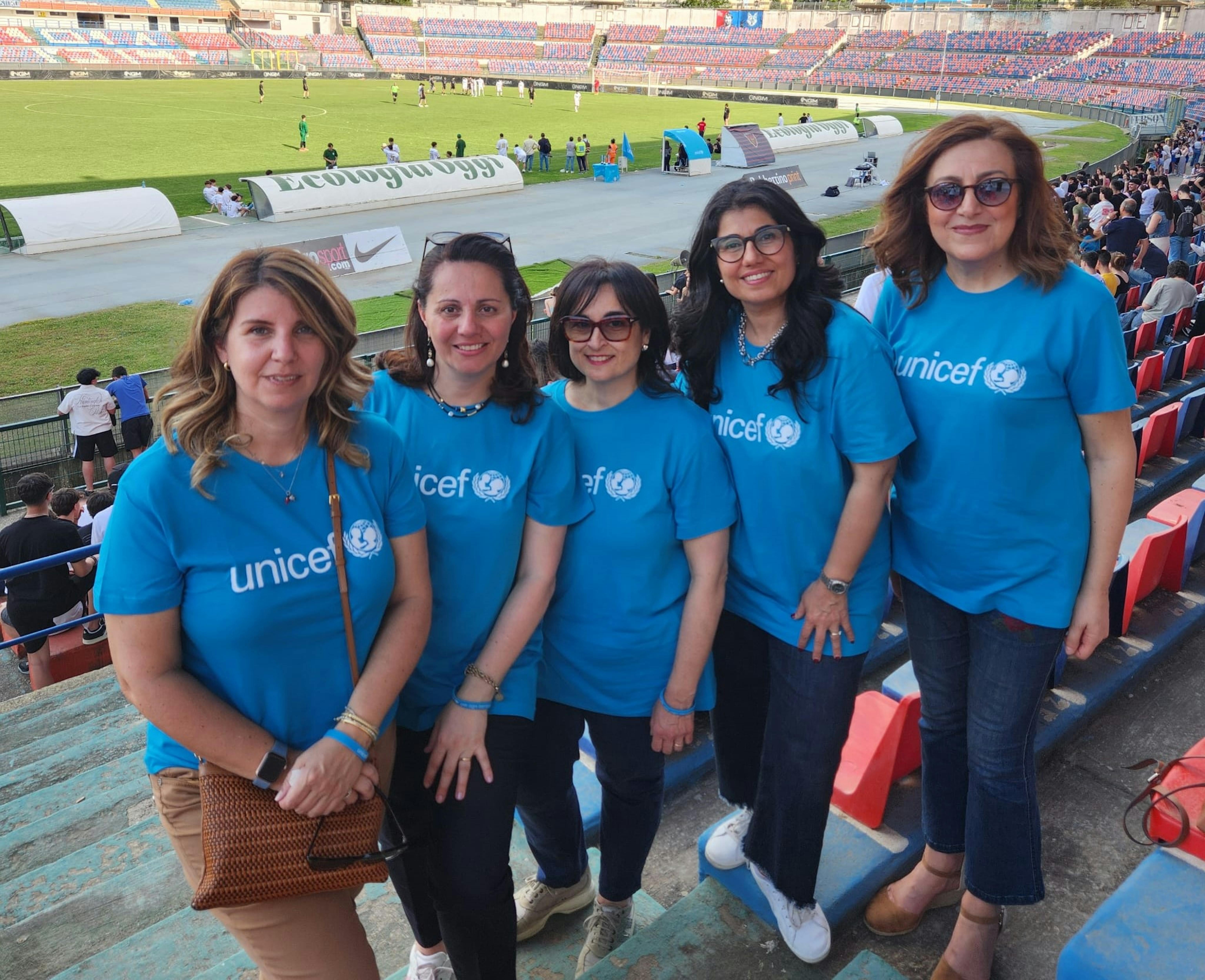 Delegazione UNICEF Cosenza alla partita del cuore