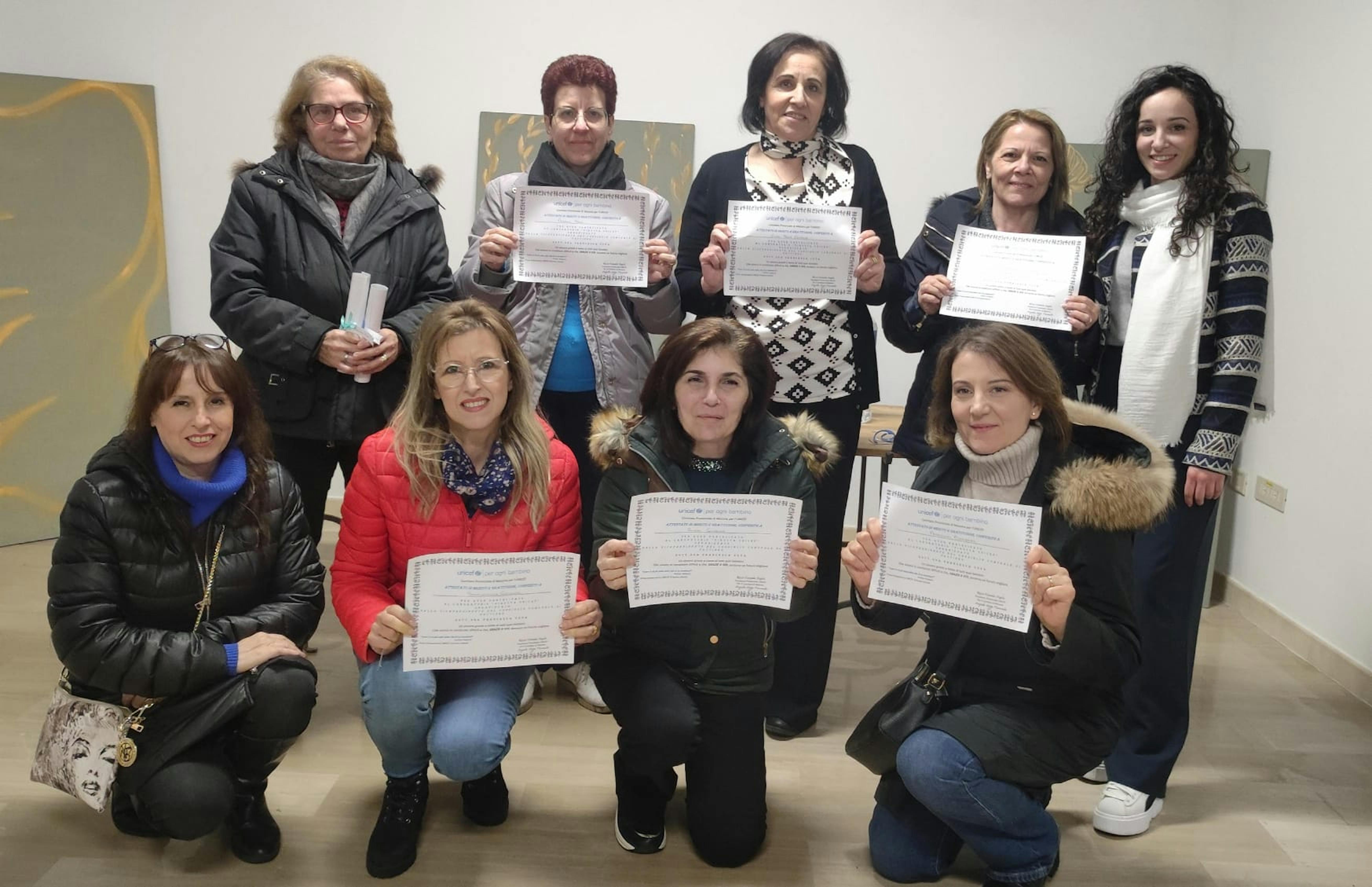 le partecipanti al laboratorio