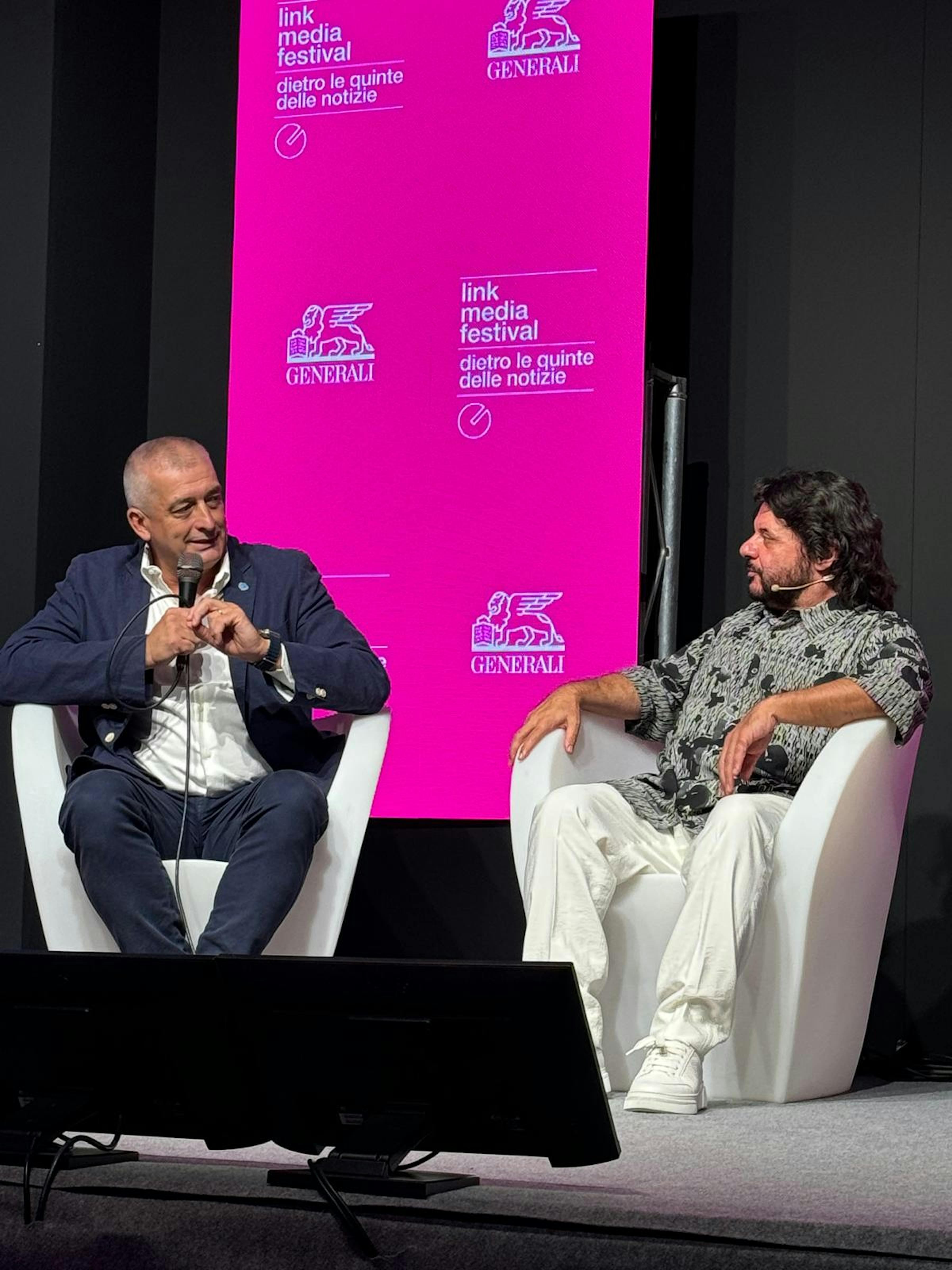 Il Direttore dell'UNICEF Italia, Paolo Rozera, con Lillo