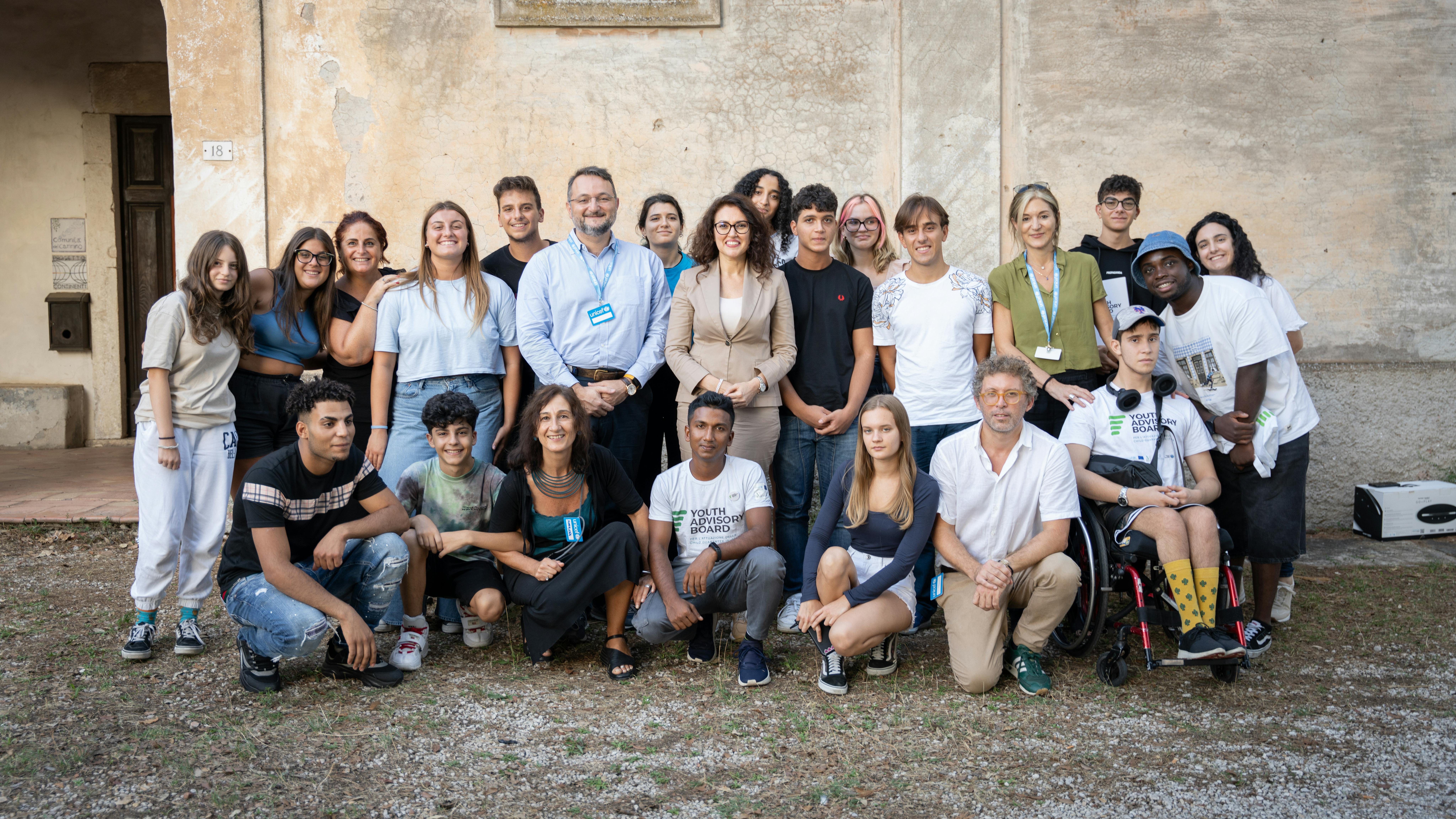 Lo Youth Advisory Board durante l’incontro a Collevecchio (RIETI)