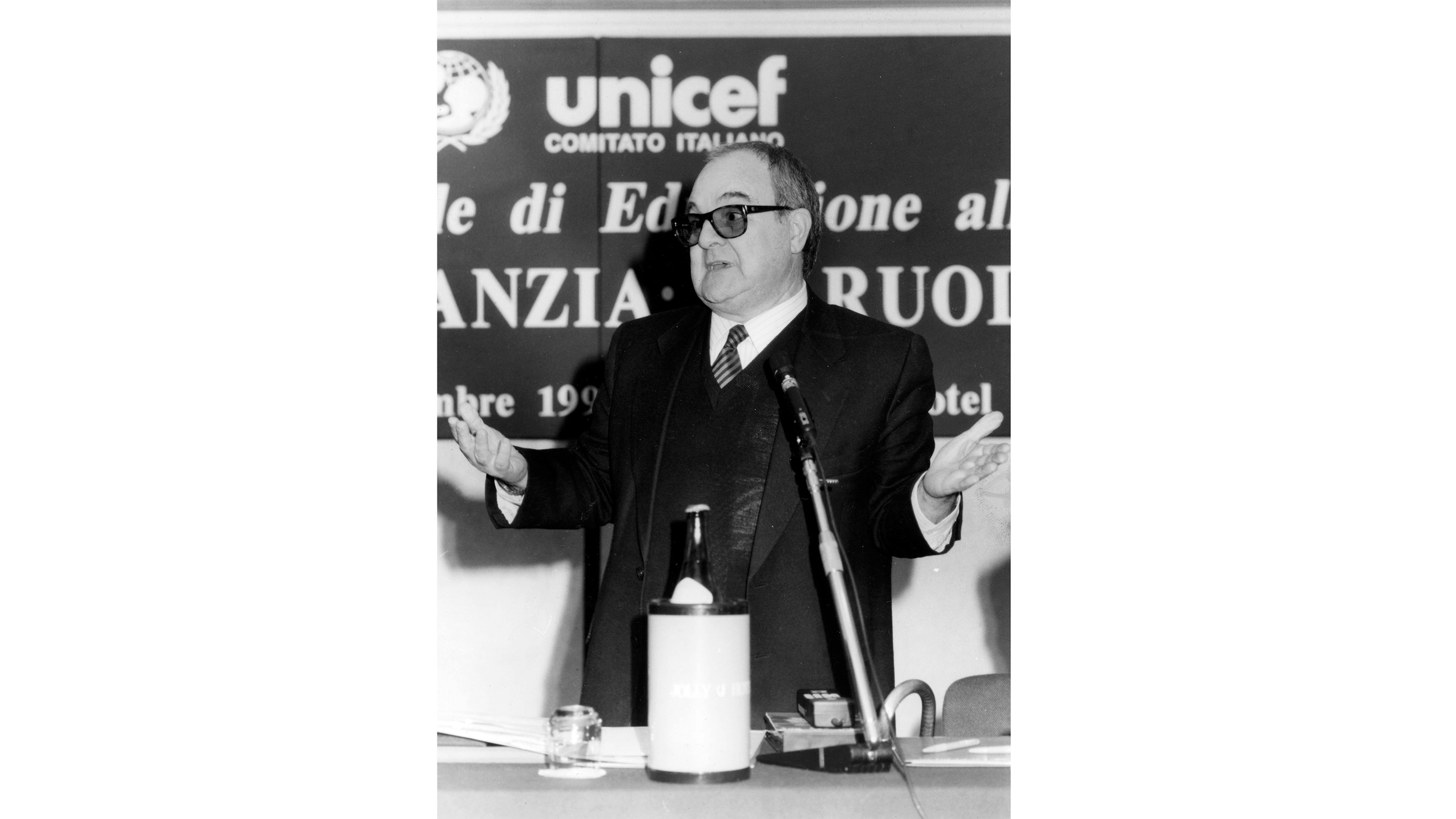 Il Presidente storico dell'UNICEF Italia Arnoldo Farina