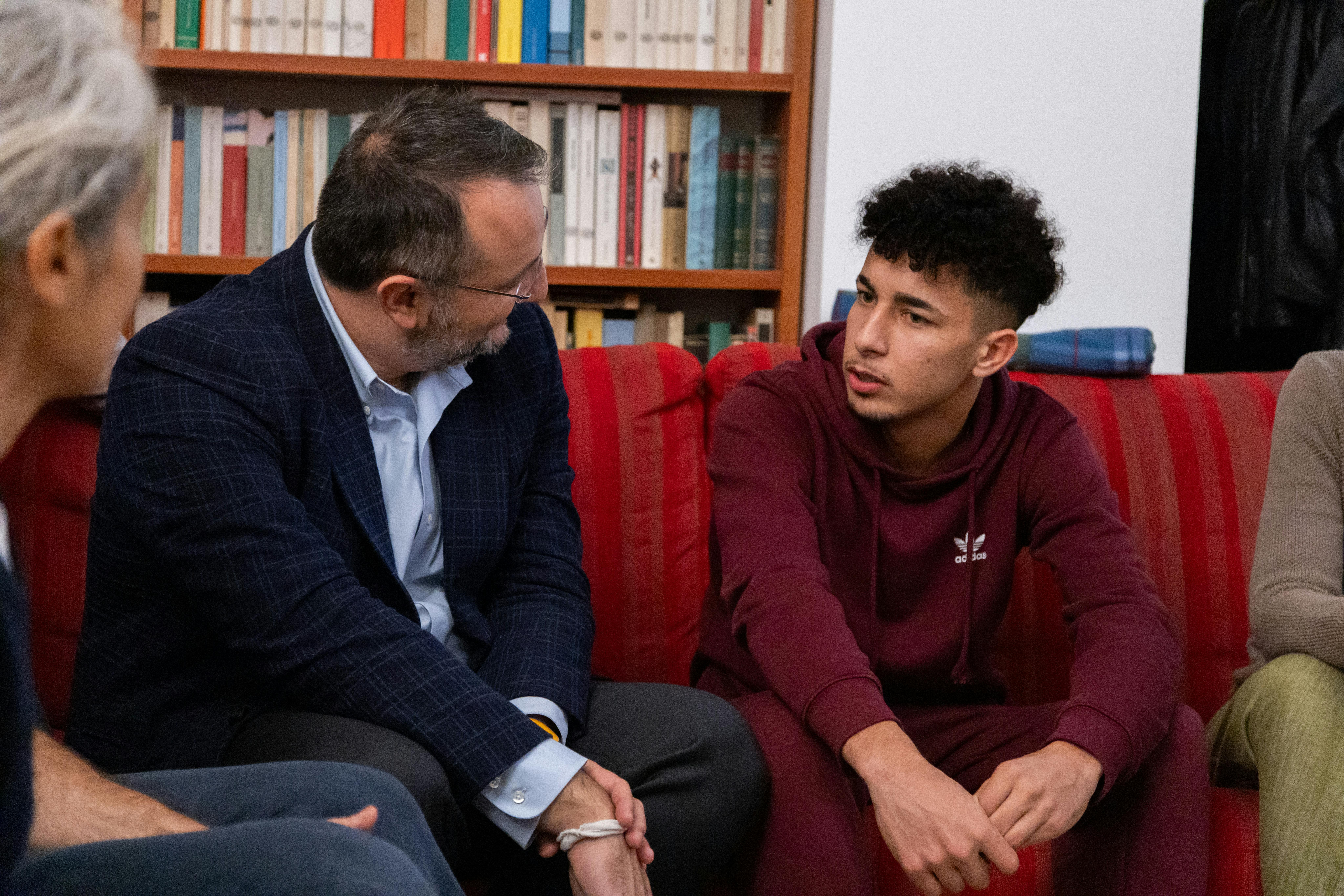 Mohamed insieme a Nicola Dell’Arciprete, Coordinatore UNICEF in Italia