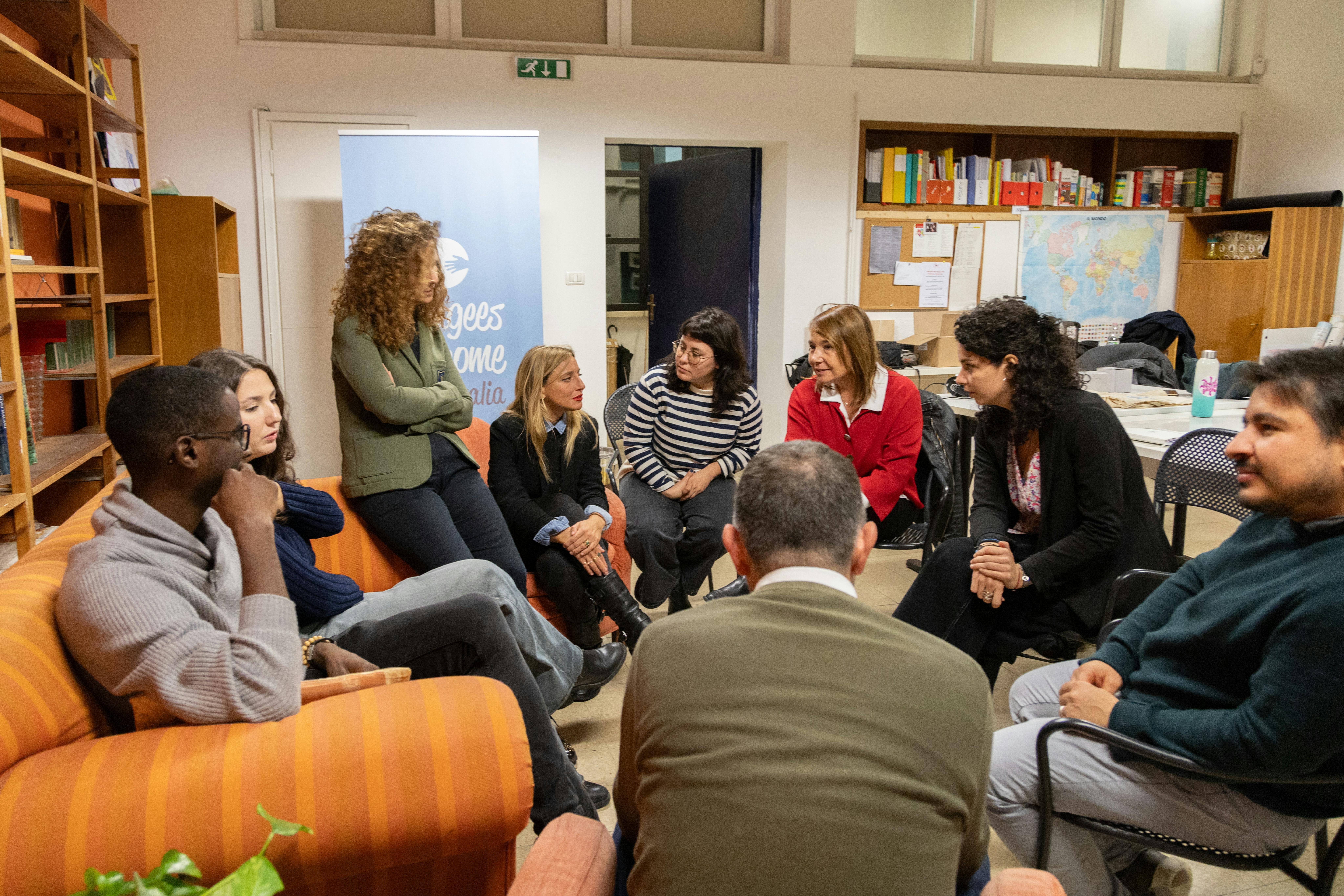Korka insieme ai mentori Anna e Marco, agli operatori UNICEF e le operatrici RWI