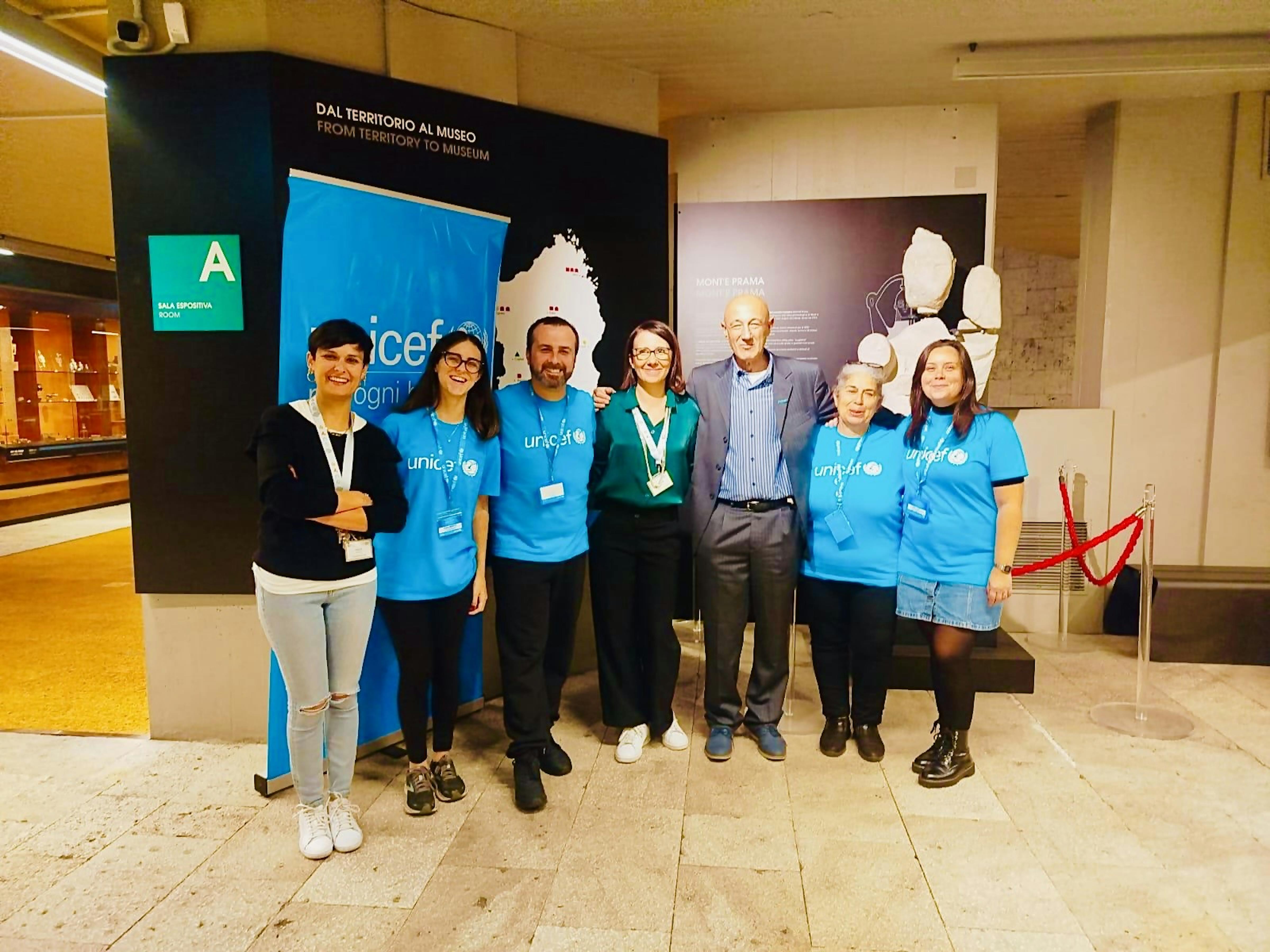 volontari Unicef con il Presidente Paolo Ligas e Manuela Puddu
