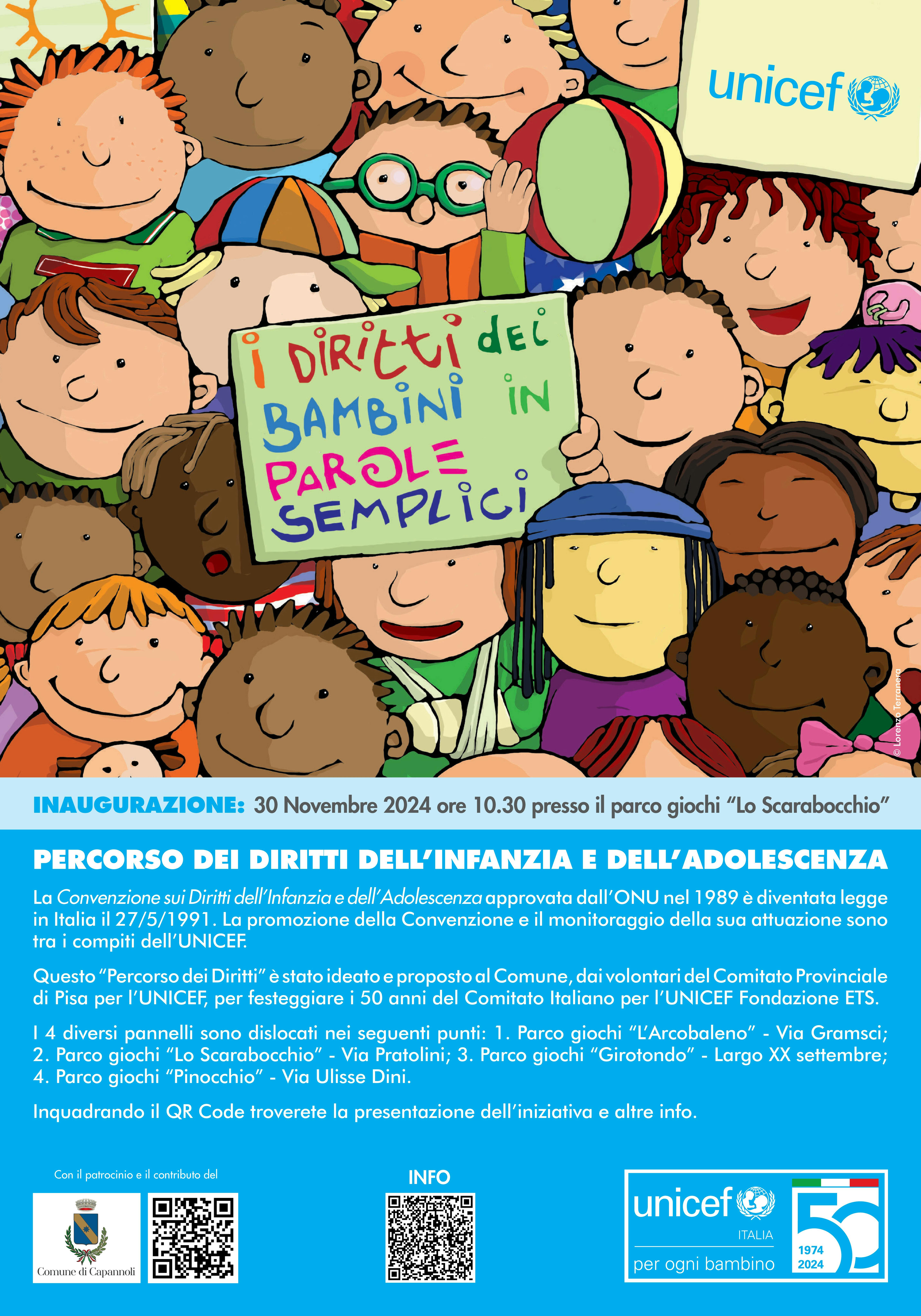 PI-Capannoli, Poster inaugurazione Percorso UNICEF dei Diritti