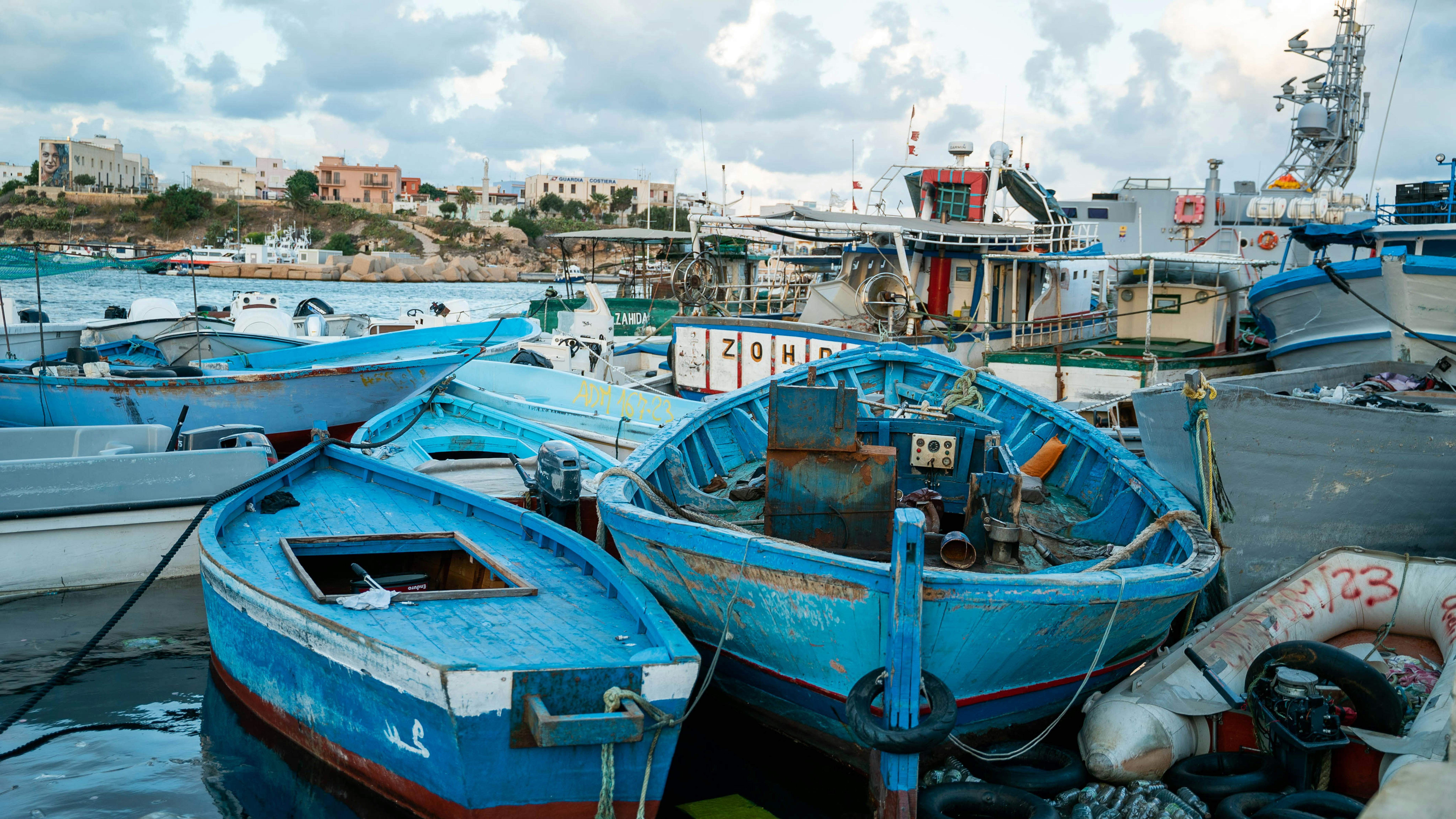 Il porto di Lampedusa