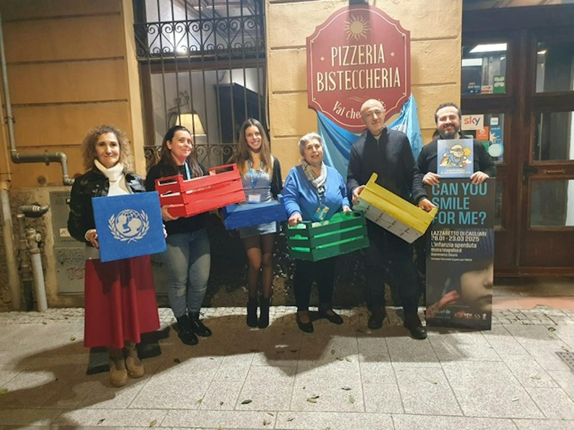 I volontari di Cagliari con il presidente Paolo Ligas